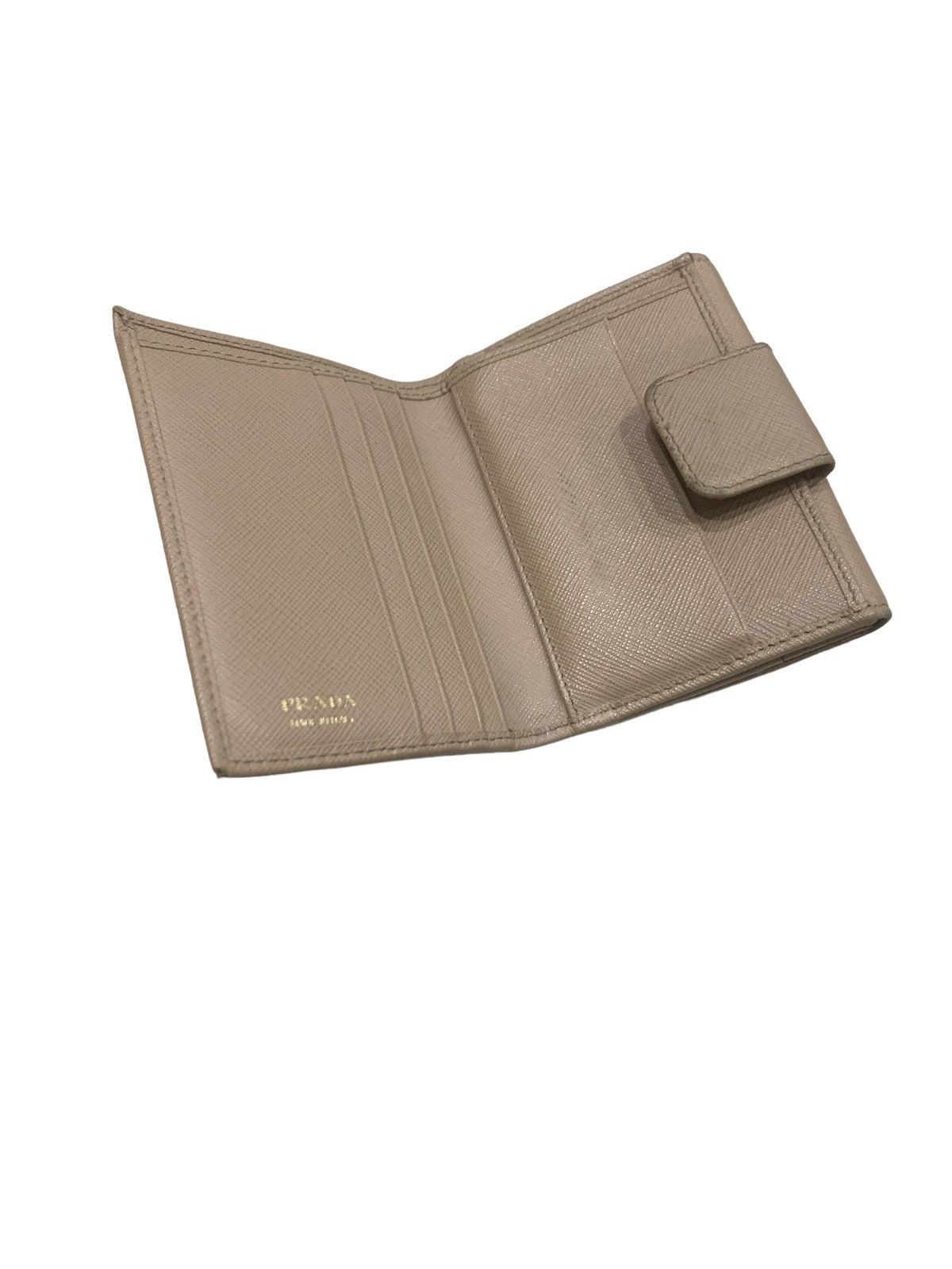 Prada PRADA FLAP WALLET SAFFIANO LEATHER BEIGE Size ONE SIZE - 5 Thumbnail