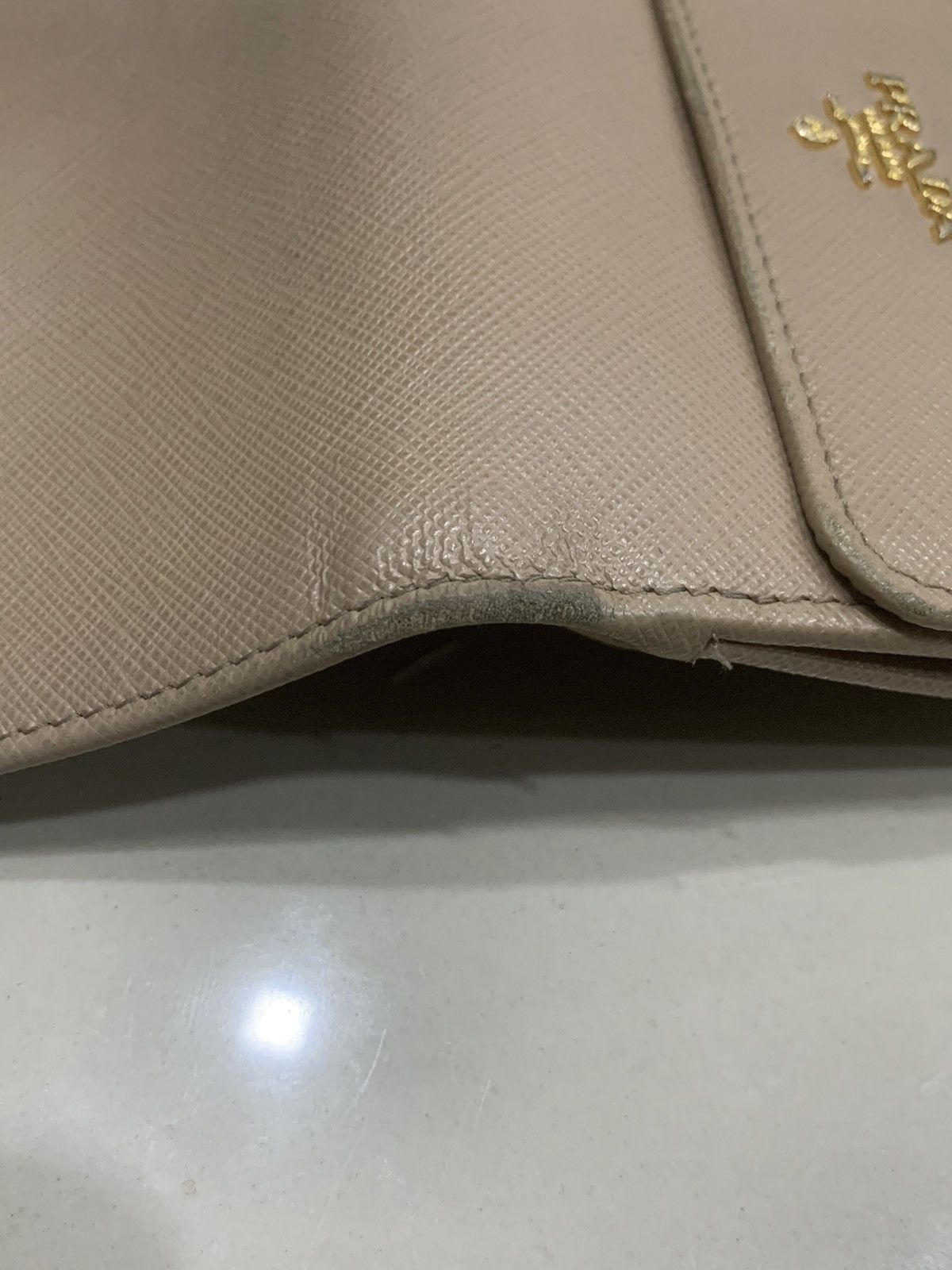 Prada PRADA FLAP WALLET SAFFIANO LEATHER BEIGE Size ONE SIZE - 11 Thumbnail