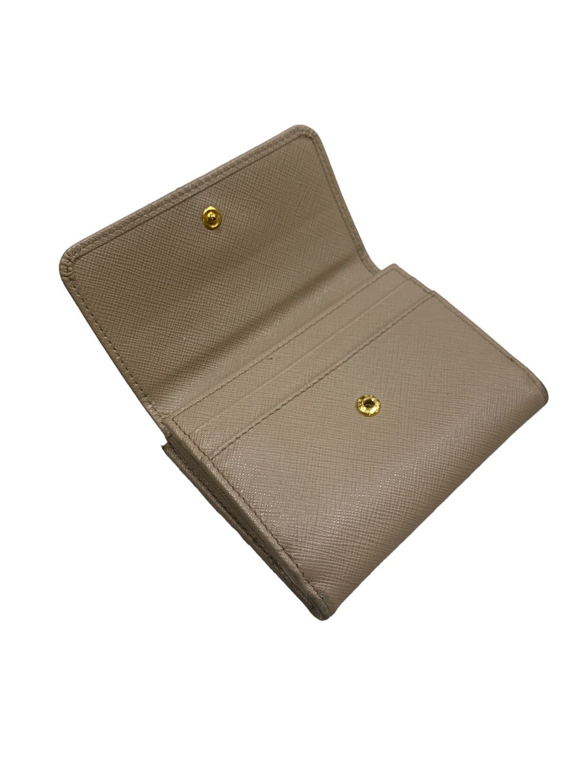 Prada PRADA FLAP WALLET SAFFIANO LEATHER BEIGE Size ONE SIZE - 4 Thumbnail