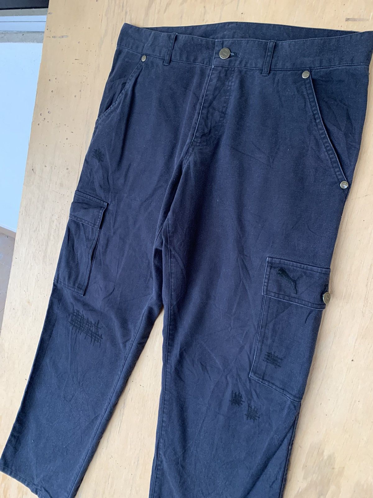 Puma × Vintage Puma Cargo Pant Big Logo Size US 34 / EU 50 - 4 Thumbnail