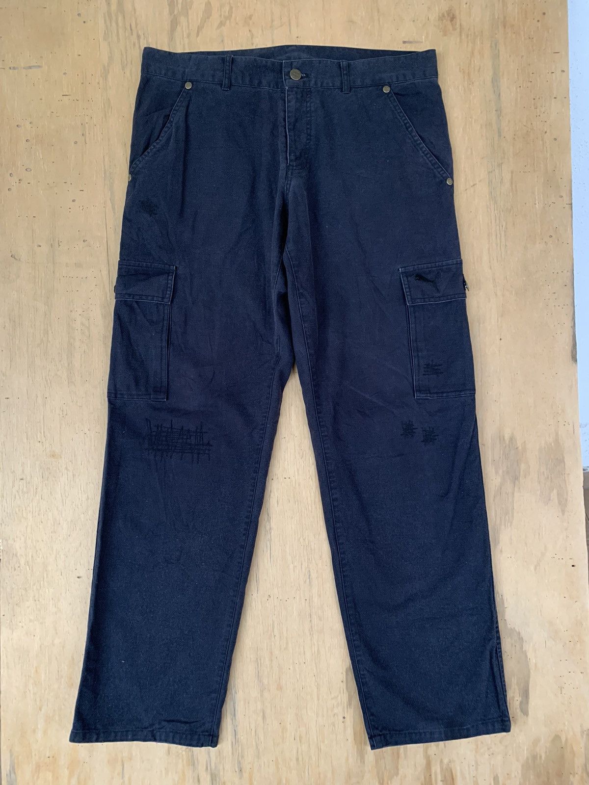 Puma × Vintage Puma Cargo Pant Big Logo Size US 34 / EU 50 - 2 Thumbnail