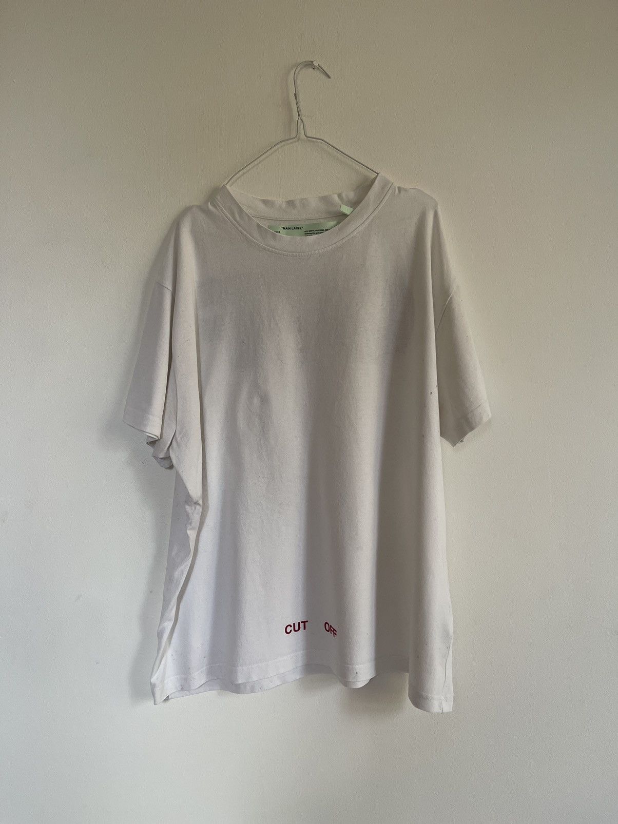 Off-White Off white cut off TEE Size US L / EU 52-54 / 3 - 11 Thumbnail