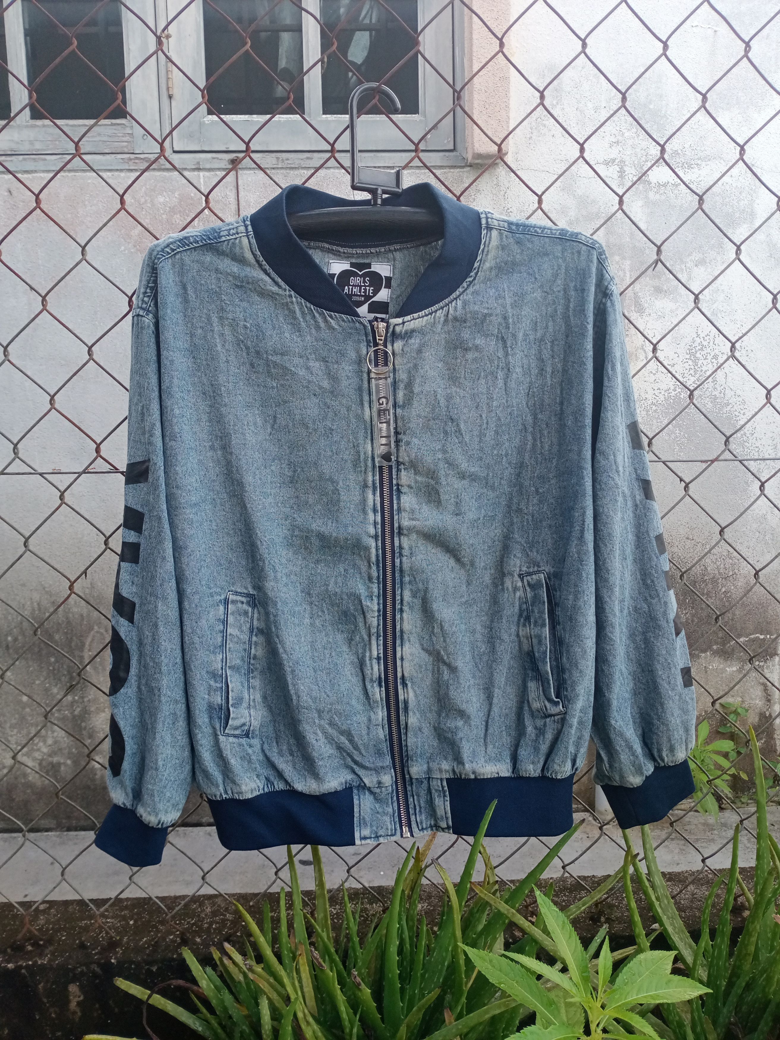 Pink latte girl athlete denim jacket nice design