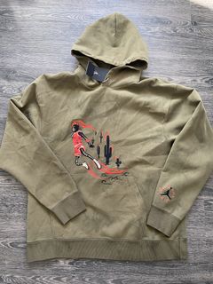 Travis scott jordan discount washed suede hoodie gre