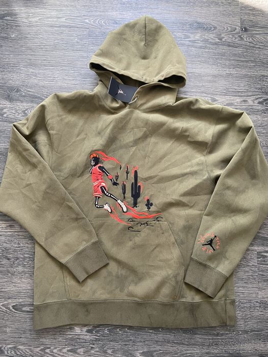 Nike Nike Cactus Jack Travis Scott Air Jordan Washed Suede Hoodie