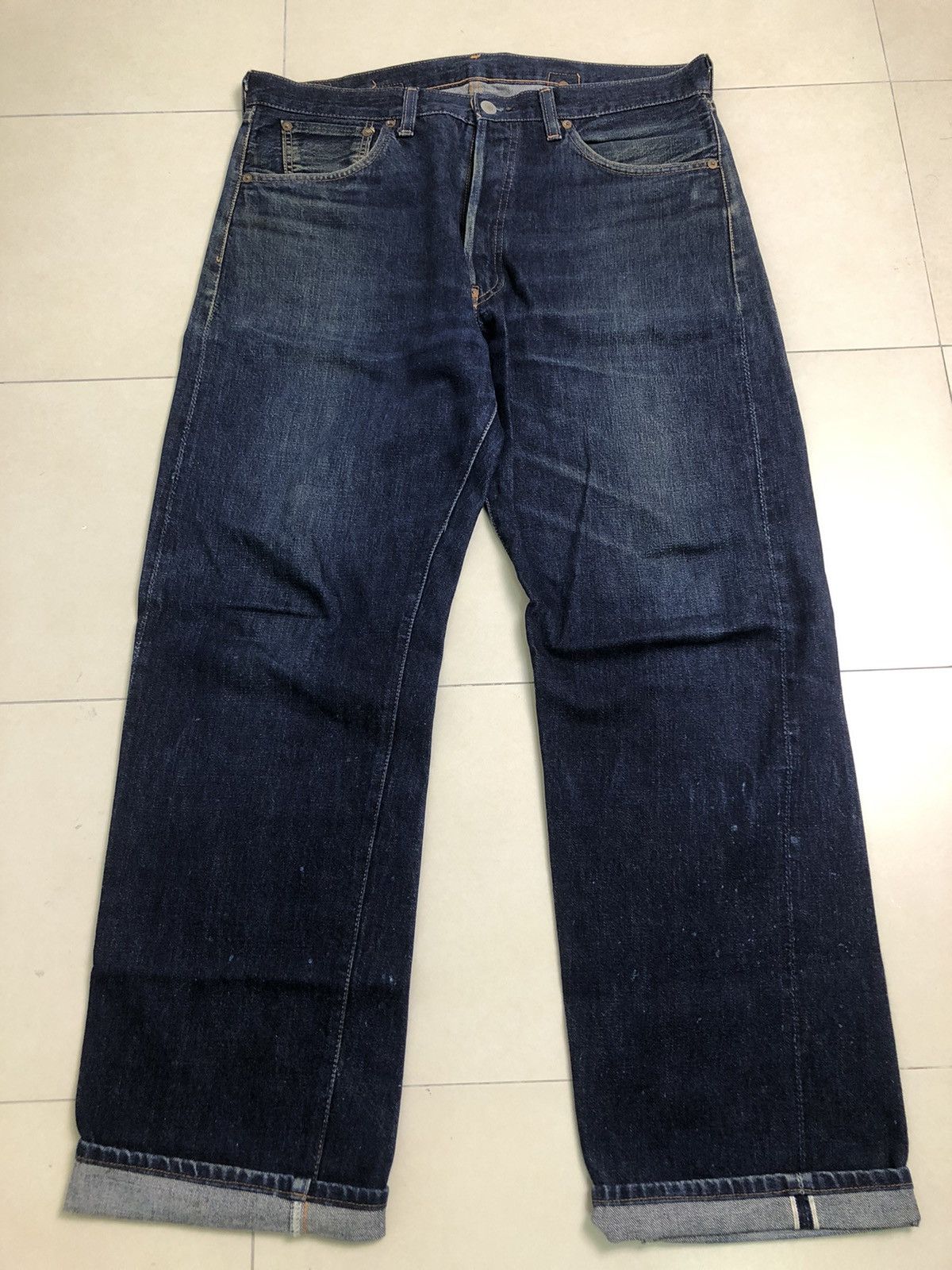 Levi's Vintage LVC Levi’s 501XX Big E Selvedge buckle back Size US 36 / EU 52 - 2 Thumbnail