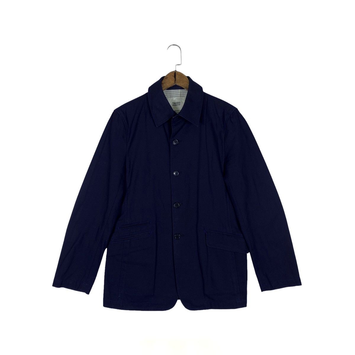 Takeo Kikuchi Navy Cotton Work Jacket
