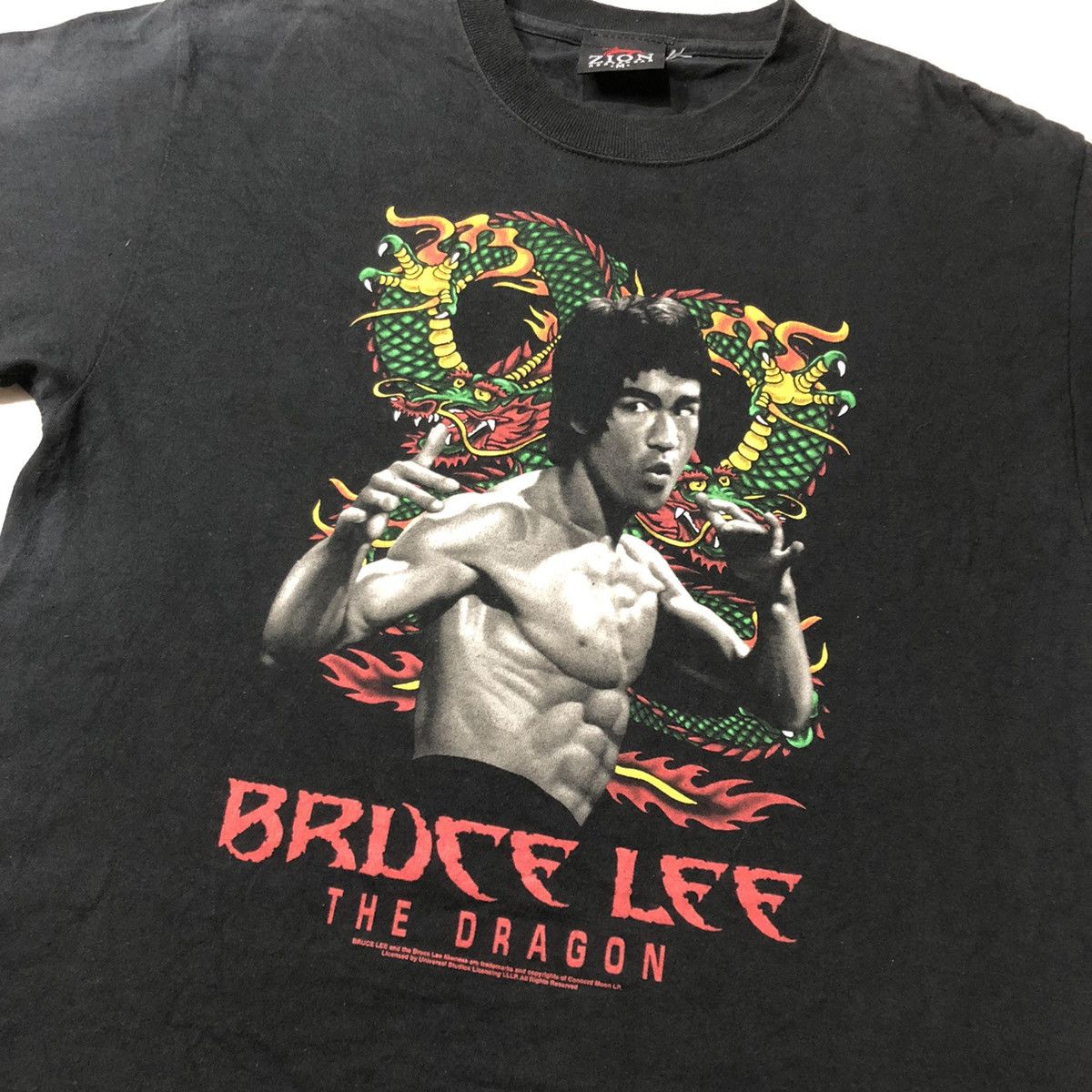 image of Movie Vintage Bruce Lee T Shirt in Black, Men's (Size Medium)