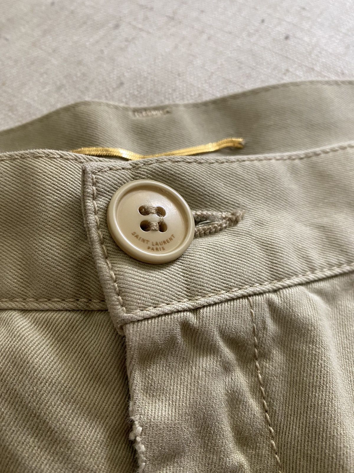 Saint Laurent Paris Saint Laurent Hedi era YSL beige stonewash pants chinos Size US 31 - 10 Thumbnail