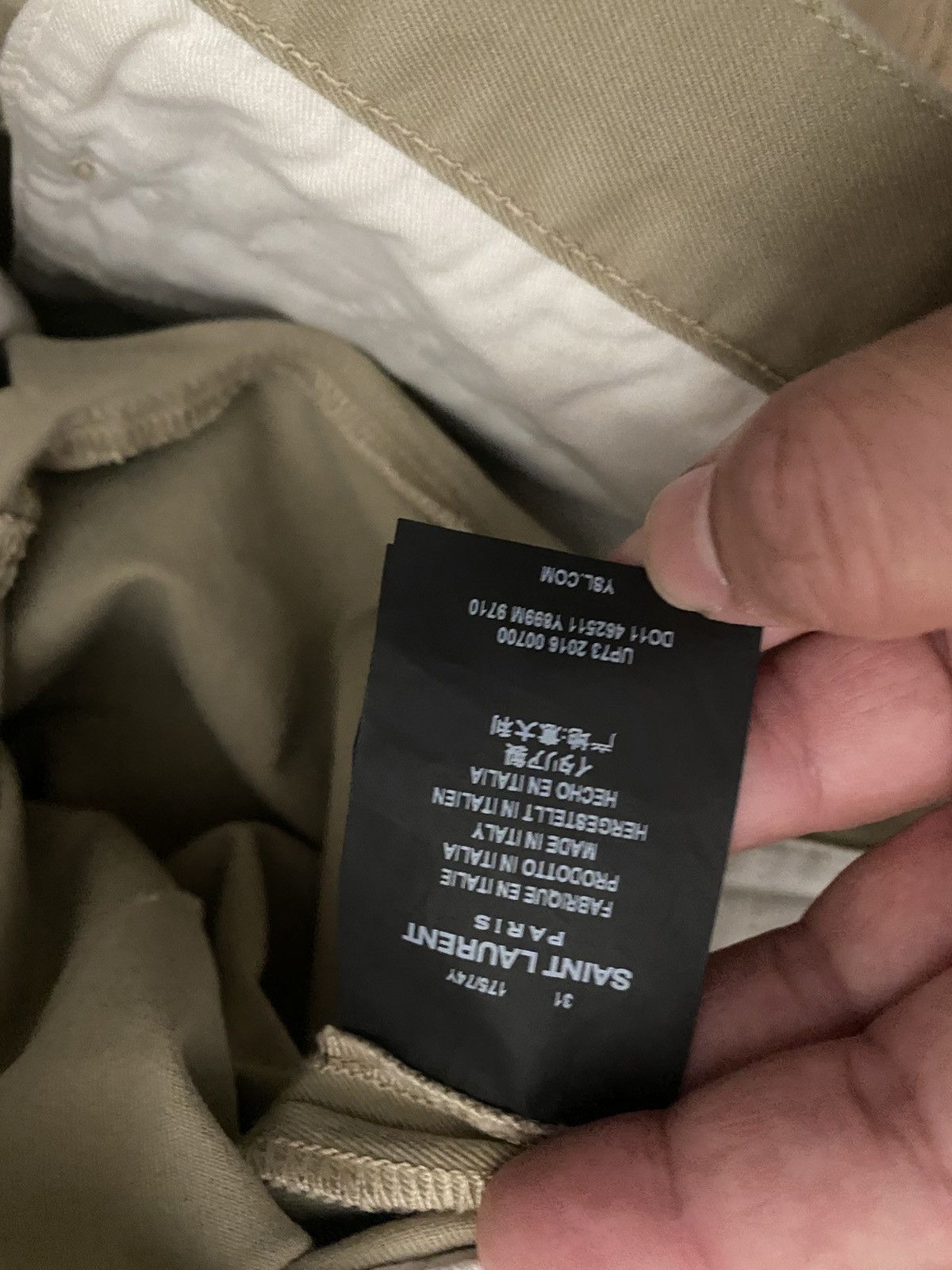 Saint Laurent Paris Saint Laurent Hedi era YSL beige stonewash pants chinos Size US 31 - 7 Thumbnail