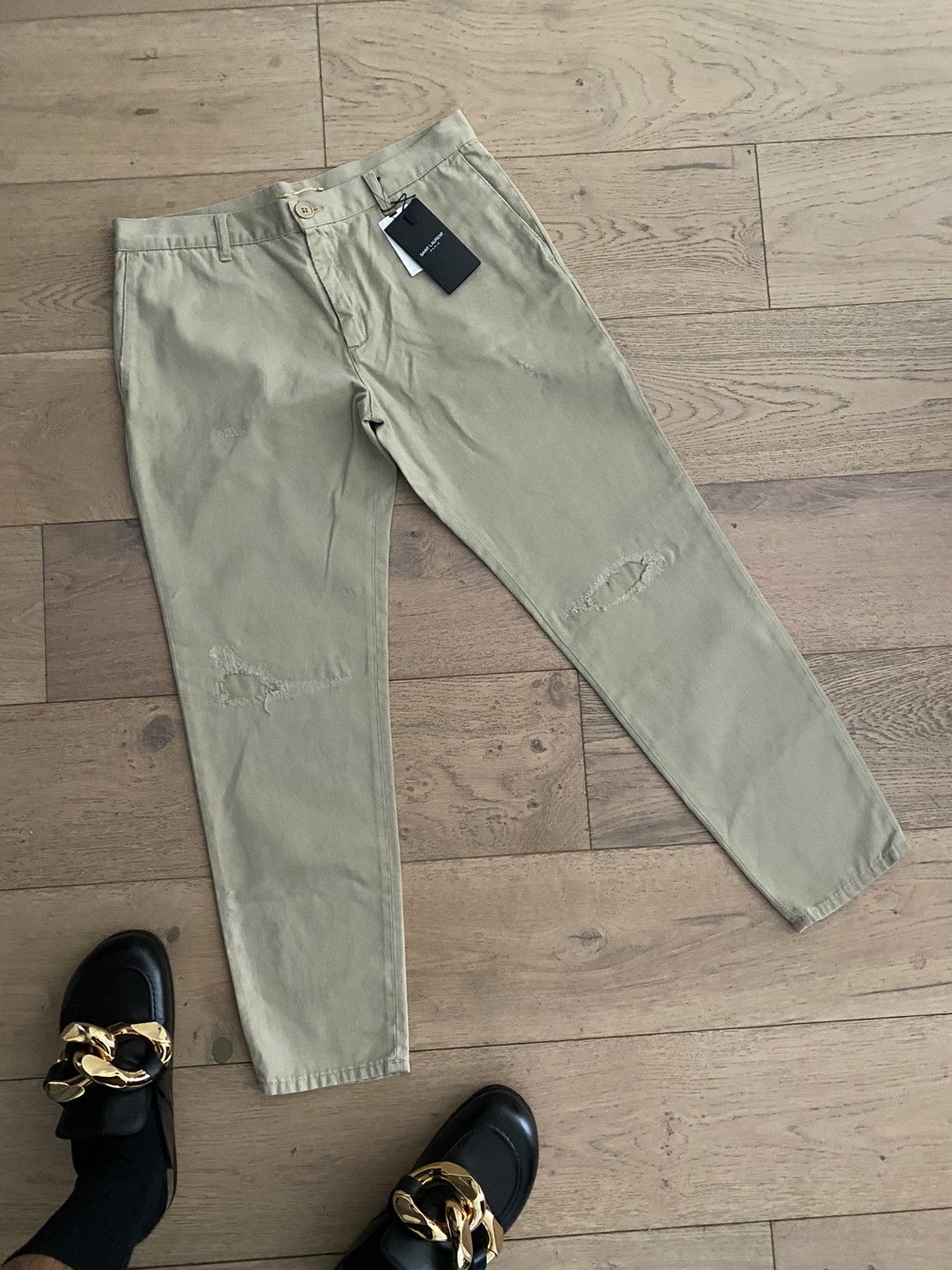 Saint Laurent Paris Saint Laurent Hedi era YSL beige stonewash pants chinos Size US 31 - 1 Thumbnail