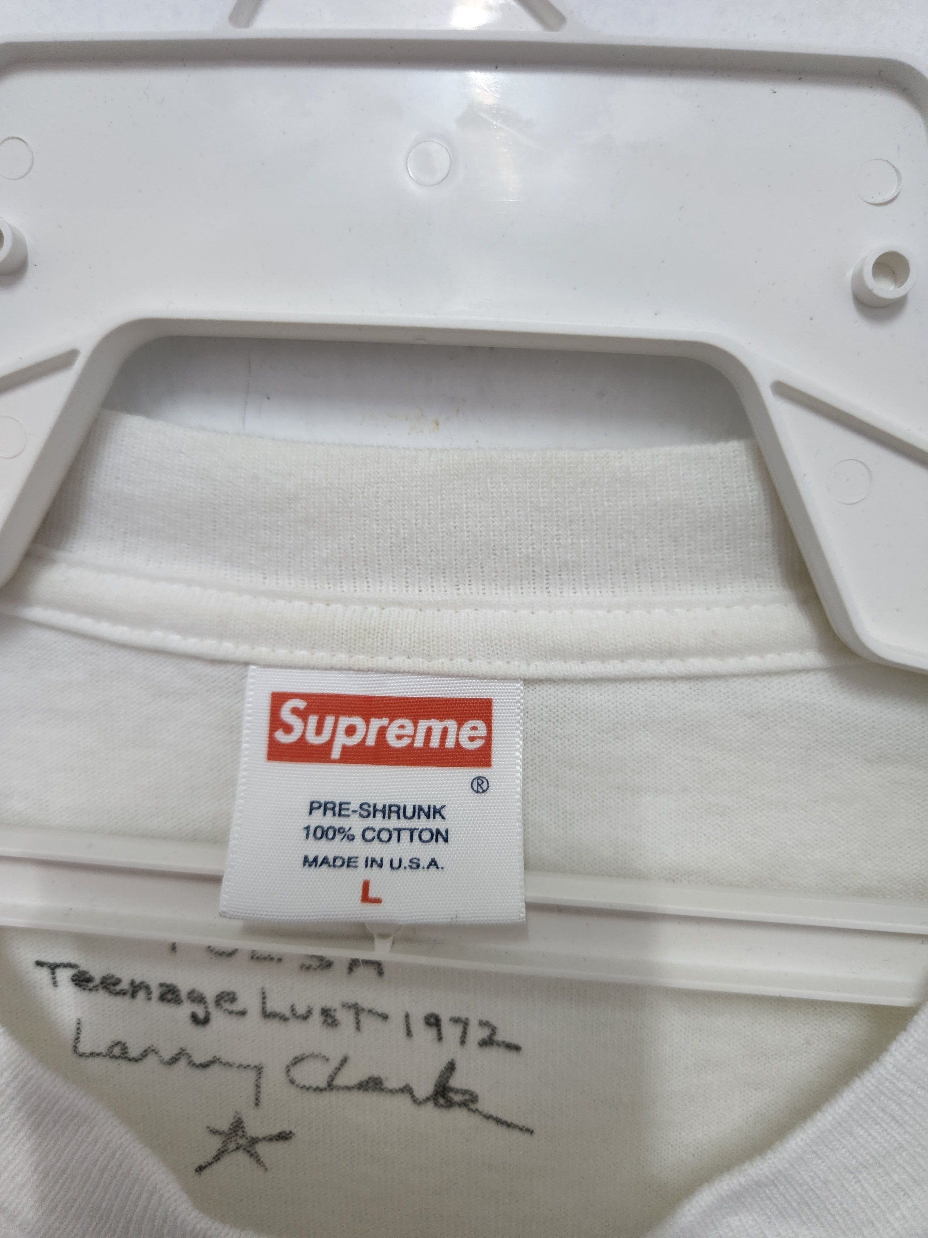Supreme Larry Clark Tシャツ Lサイズ ホワイト SUPREME NYC 2004 'Larry Clark' Tee LARGE WHITE Box Logo Kate Moss