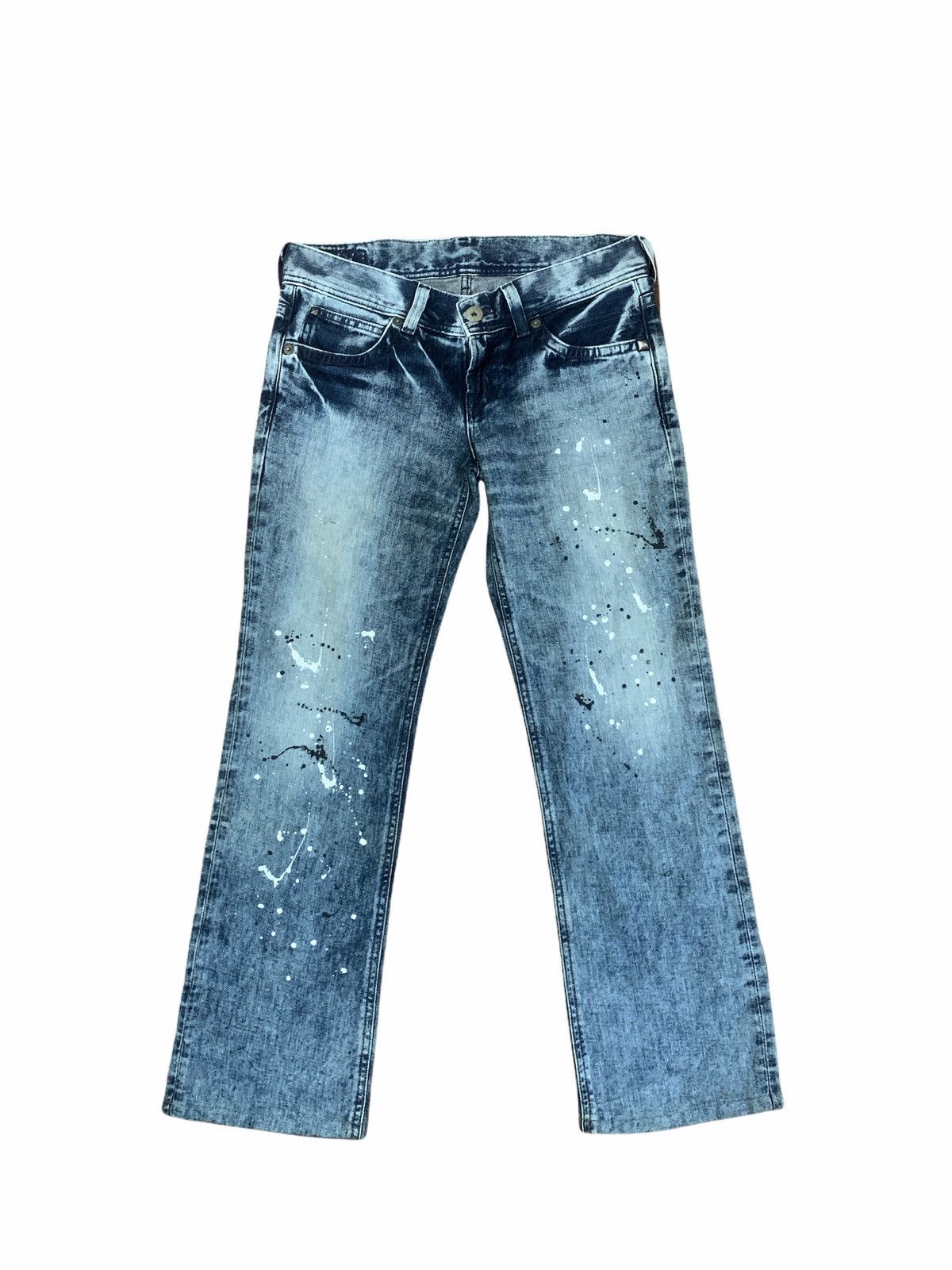 Edwin Edwin Acid Wash Cropped Distressed Jeans Number Nine Style Size US 33 - 1 Thumbnail