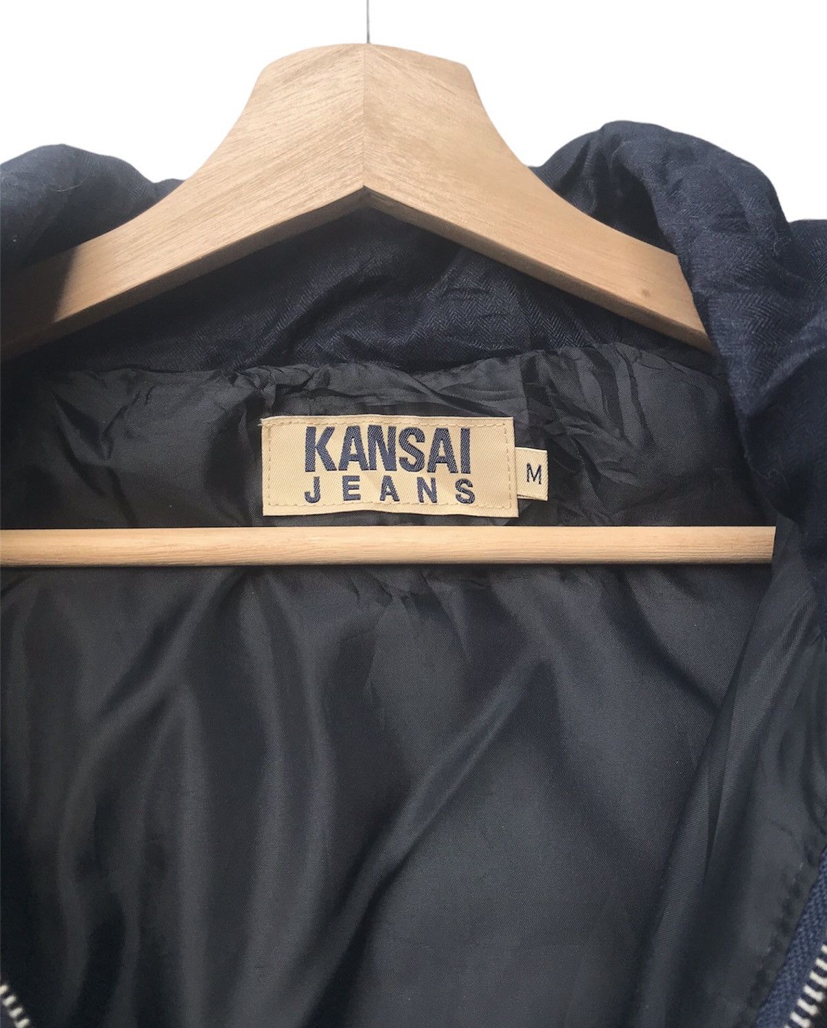 Japanese Brand × Kansai Yamamoto Kansai Jeans Removable Hood Lightweight Padded Jacket Size US M / EU 48-50 / 2 - 6 Thumbnail