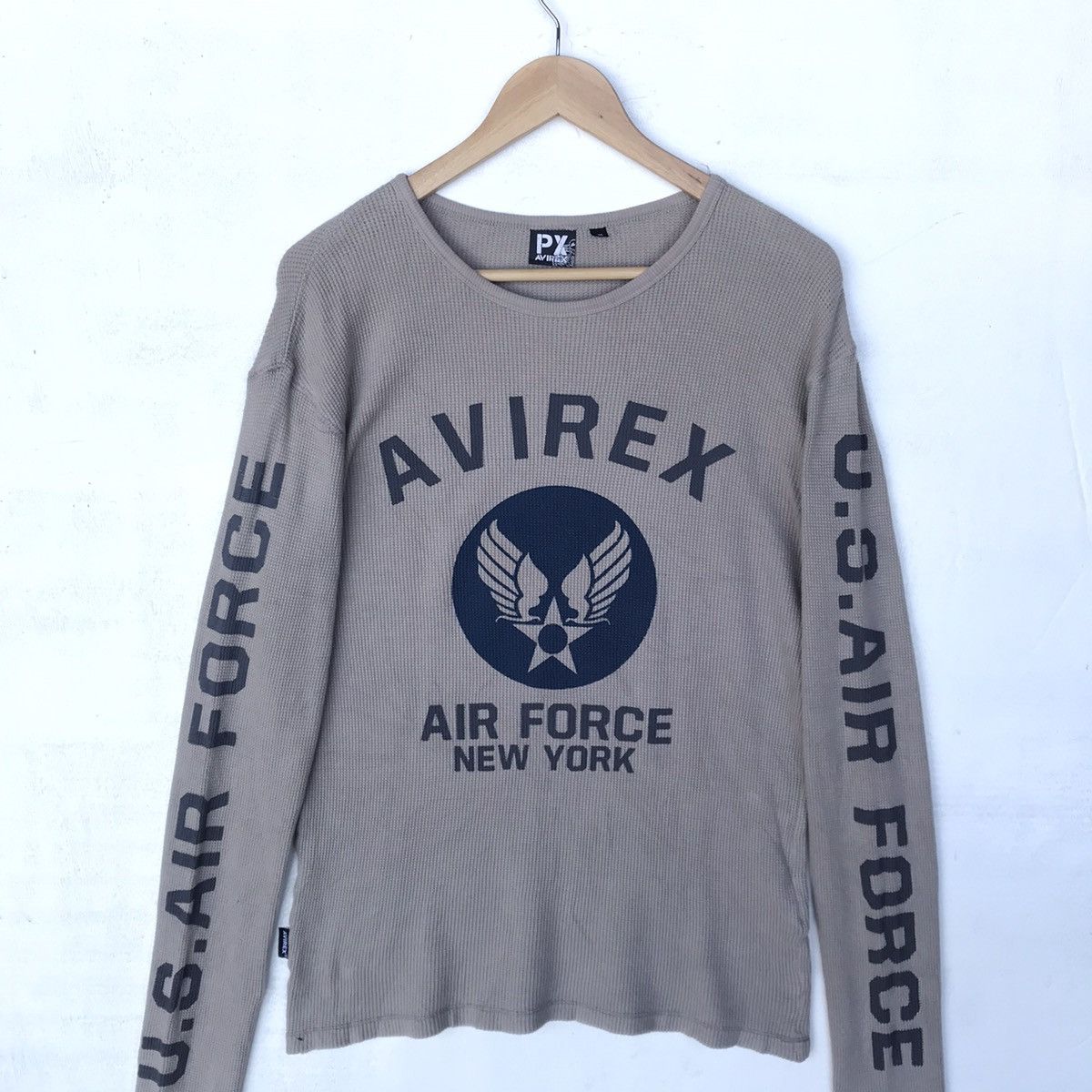 Avirex × Buzz Rickson's Avirex PX airforce newyork logo stretchable longsleeve Size US M / EU 48-50 / 2 - 2 Thumbnail