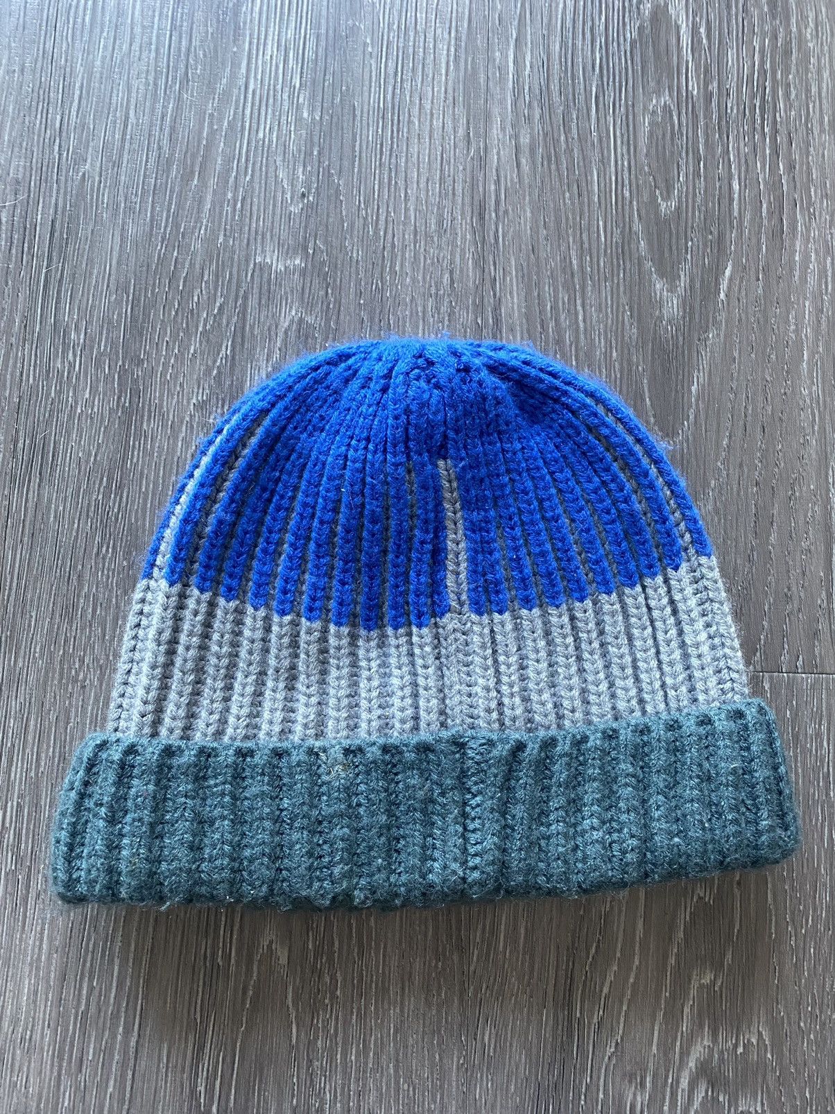 The North Face × Vintage The North Face Knit Beanie Blue Grey Green Size ONE SIZE - 2 Thumbnail
