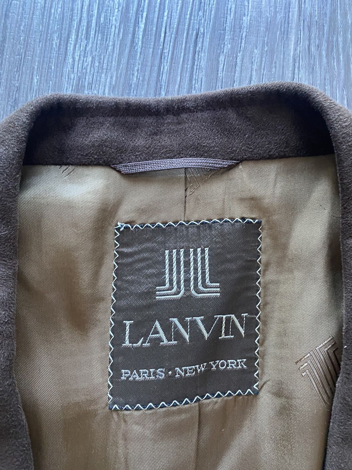 Lanvin Lanvin Brown Feather Suede Blazer Rare Size 44R - 3 Thumbnail