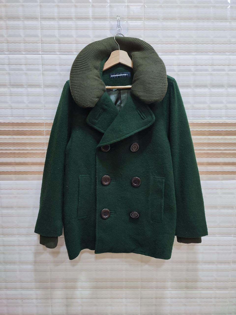 Issey Miyake 🧥 Mercibeaucoup by Issey Miyake Wool Pea Coat Japan Size US L / EU 52-54 / 3 - 1 Thumbnail