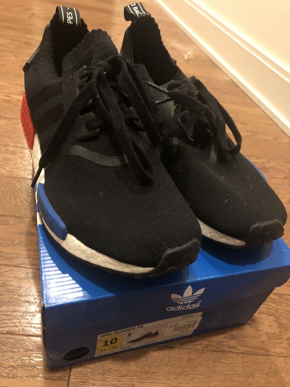 Adidas Adidas NMD OG Black/Red/Blue Size US 10 / EU 43 - 3 Thumbnail