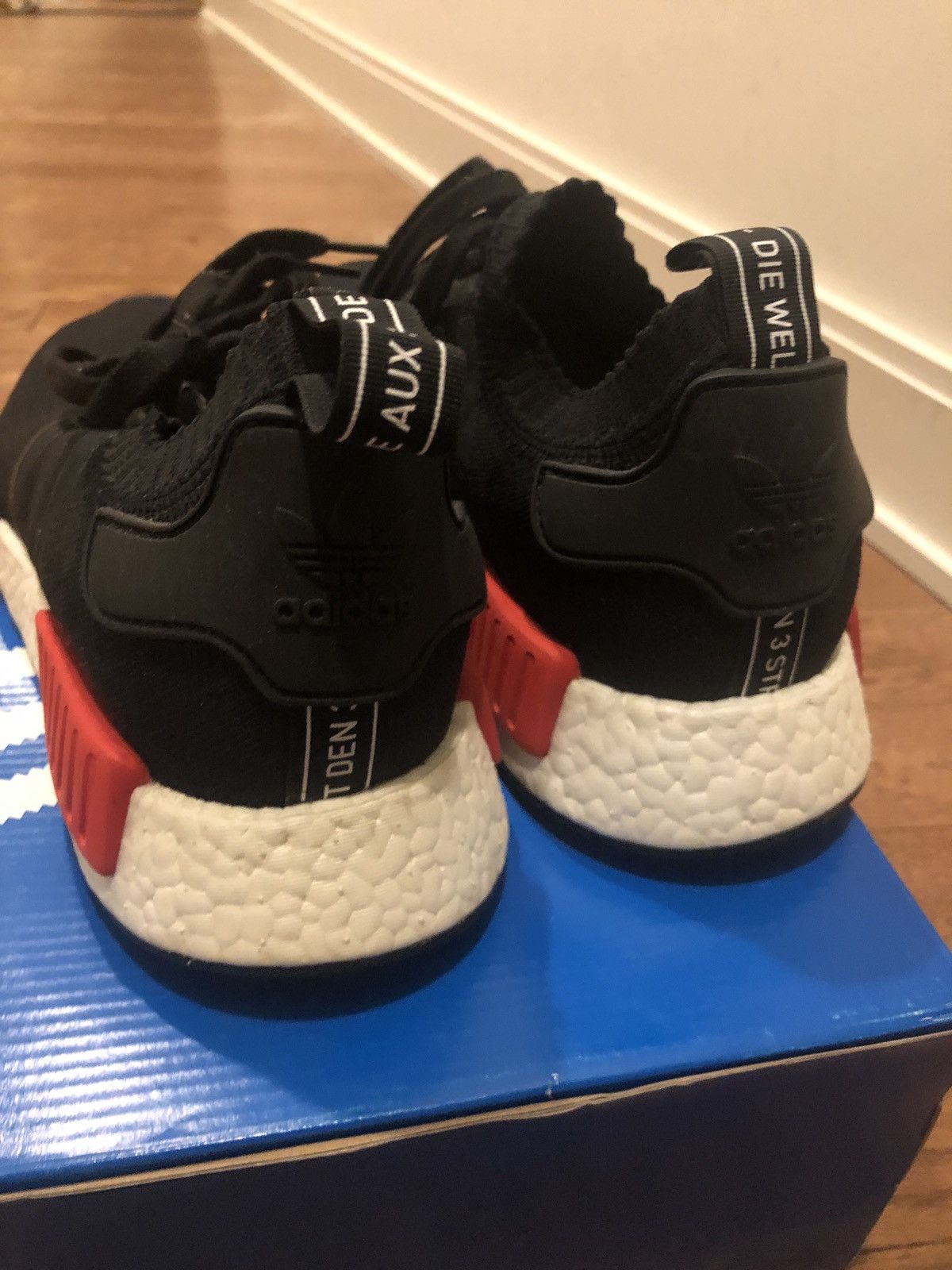 Adidas Adidas NMD OG Black/Red/Blue Size US 10 / EU 43 - 4 Thumbnail