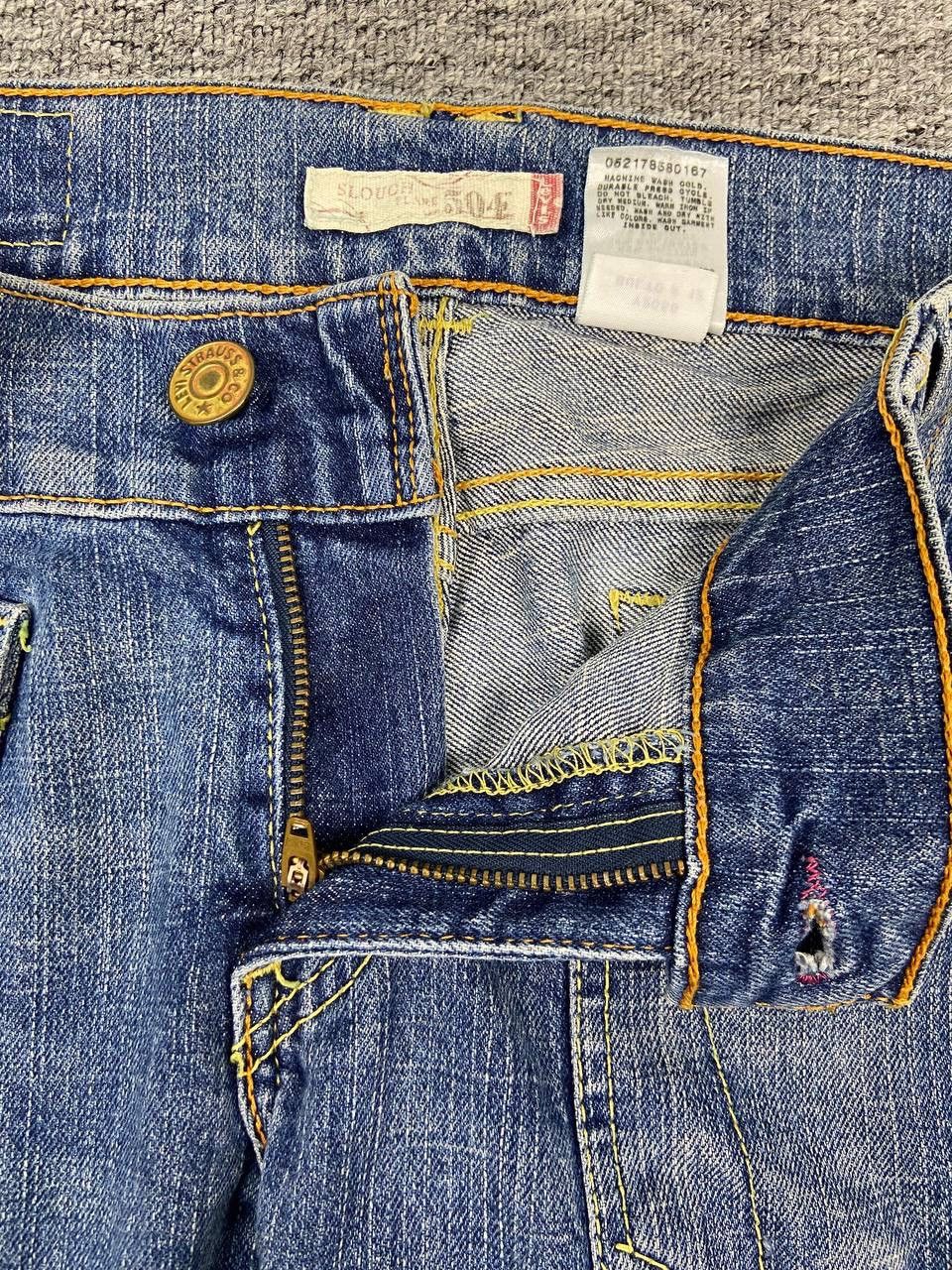 Levi's Vintage Levis 504 Slough Flare Jeans Bootcut Denim Bush Pant Size 27" / US 4 / IT 40 - 4 Thumbnail