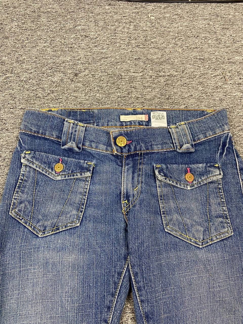 Levi's Vintage Levis 504 Slough Flare Jeans Bootcut Denim Bush Pant Size 27" / US 4 / IT 40 - 3 Thumbnail