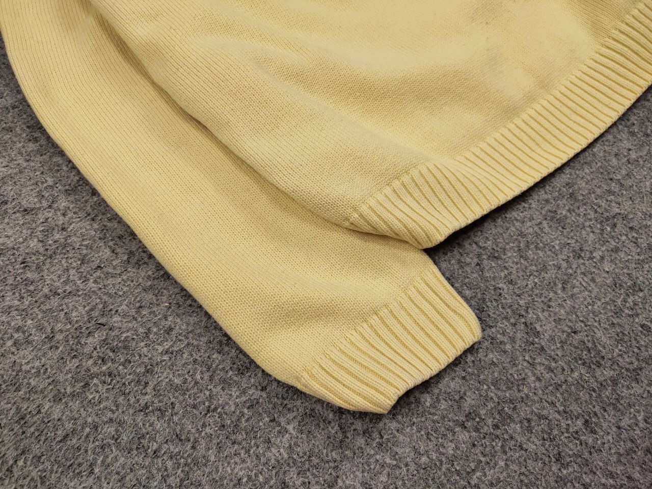 Yves Saint Laurent 🍋 Vintage 90's Yves Saint Laurent Yellow Knit Sweater logo Size US XL / EU 56 / 4 - 6 Thumbnail