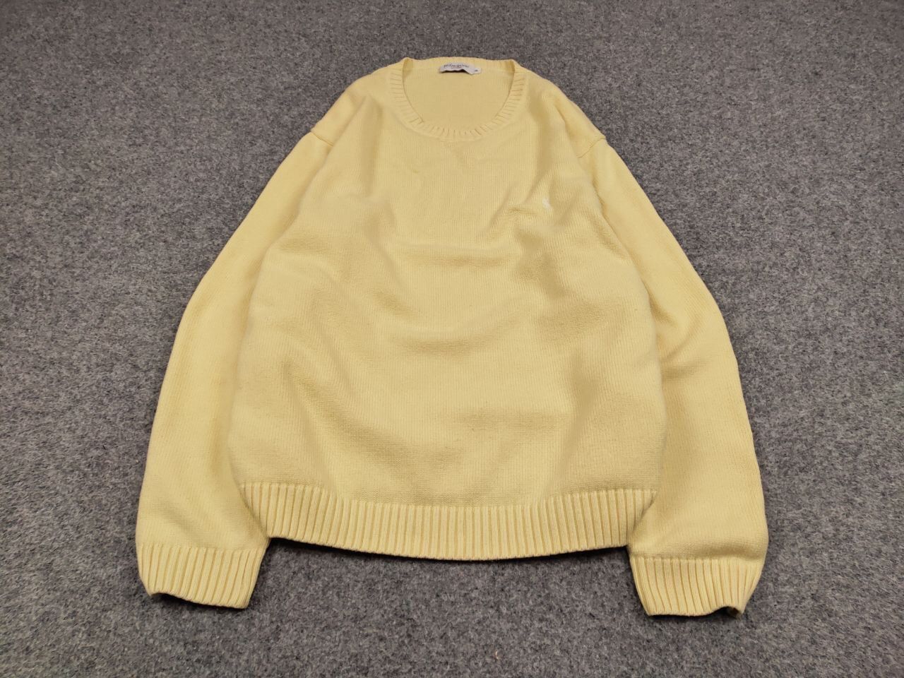 Yves Saint Laurent 🍋 Vintage 90's Yves Saint Laurent Yellow Knit Sweater logo Size US XL / EU 56 / 4 - 2 Thumbnail