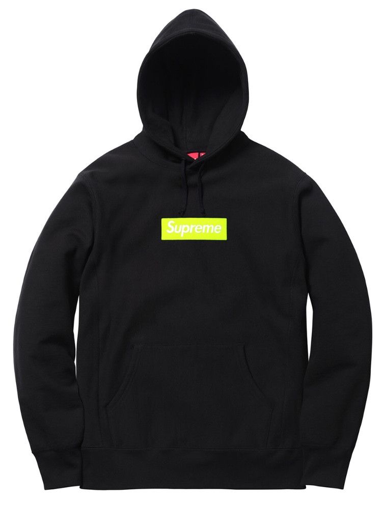 Supreme Supreme Box Logo Hoodie (Black and Yellow) Size US M / EU 48-50 / 2 - 1 Preview