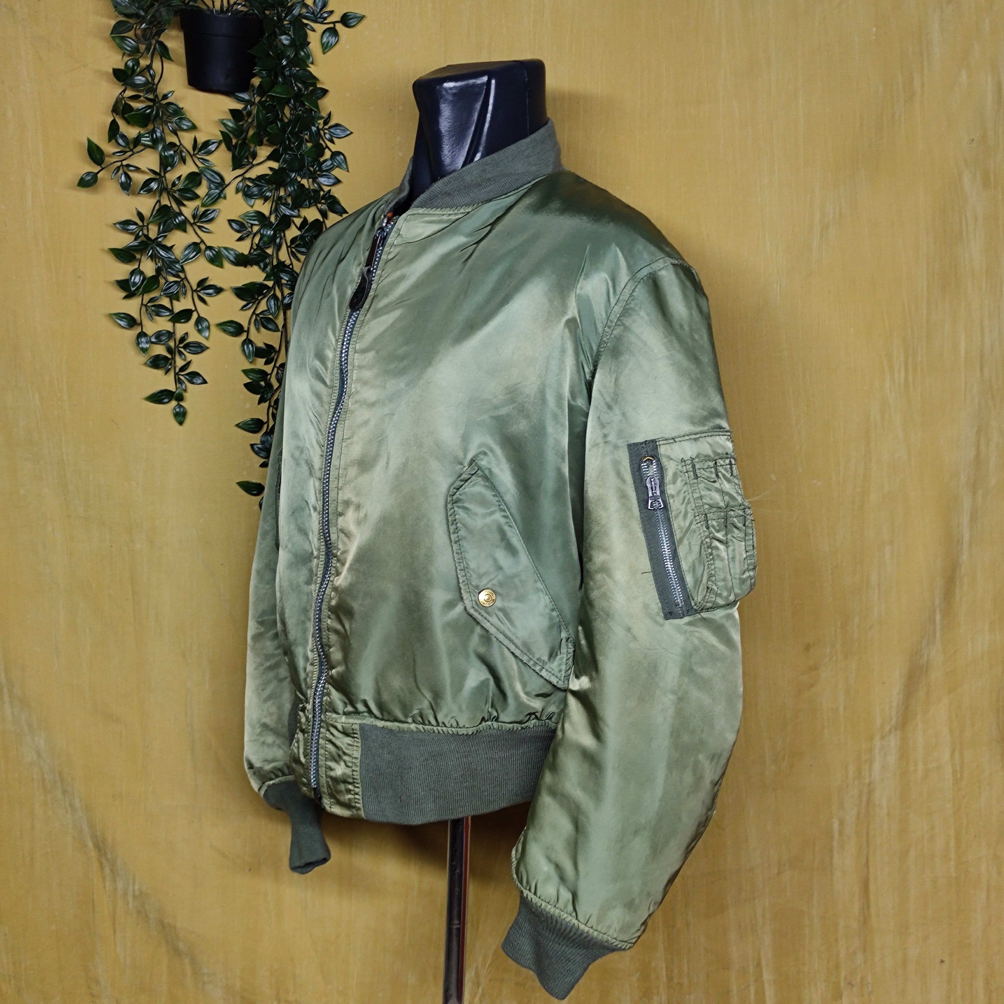 Schott 🔥VTG Schott Bros.Inc Rivelseble Jacket Flyer's Man MA-1 Size US L / EU 52-54 / 3 - 8 Thumbnail