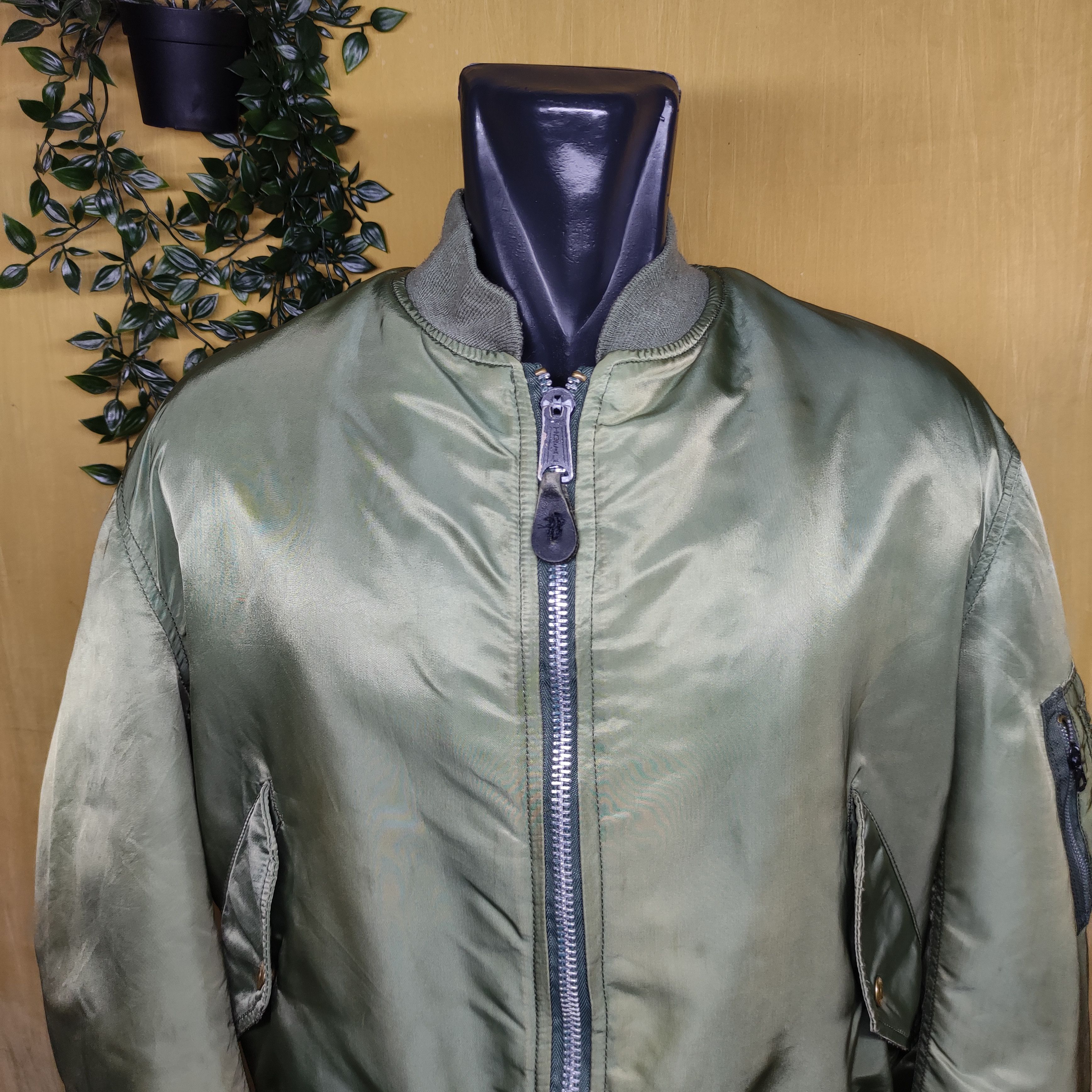 Schott 🔥VTG Schott Bros.Inc Rivelseble Jacket Flyer's Man MA-1 Size US L / EU 52-54 / 3 - 9 Thumbnail