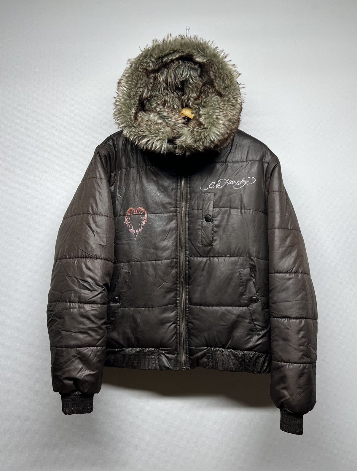 Christian Audigier × Ed Hardy × Vintage Vintage Y2k Brown