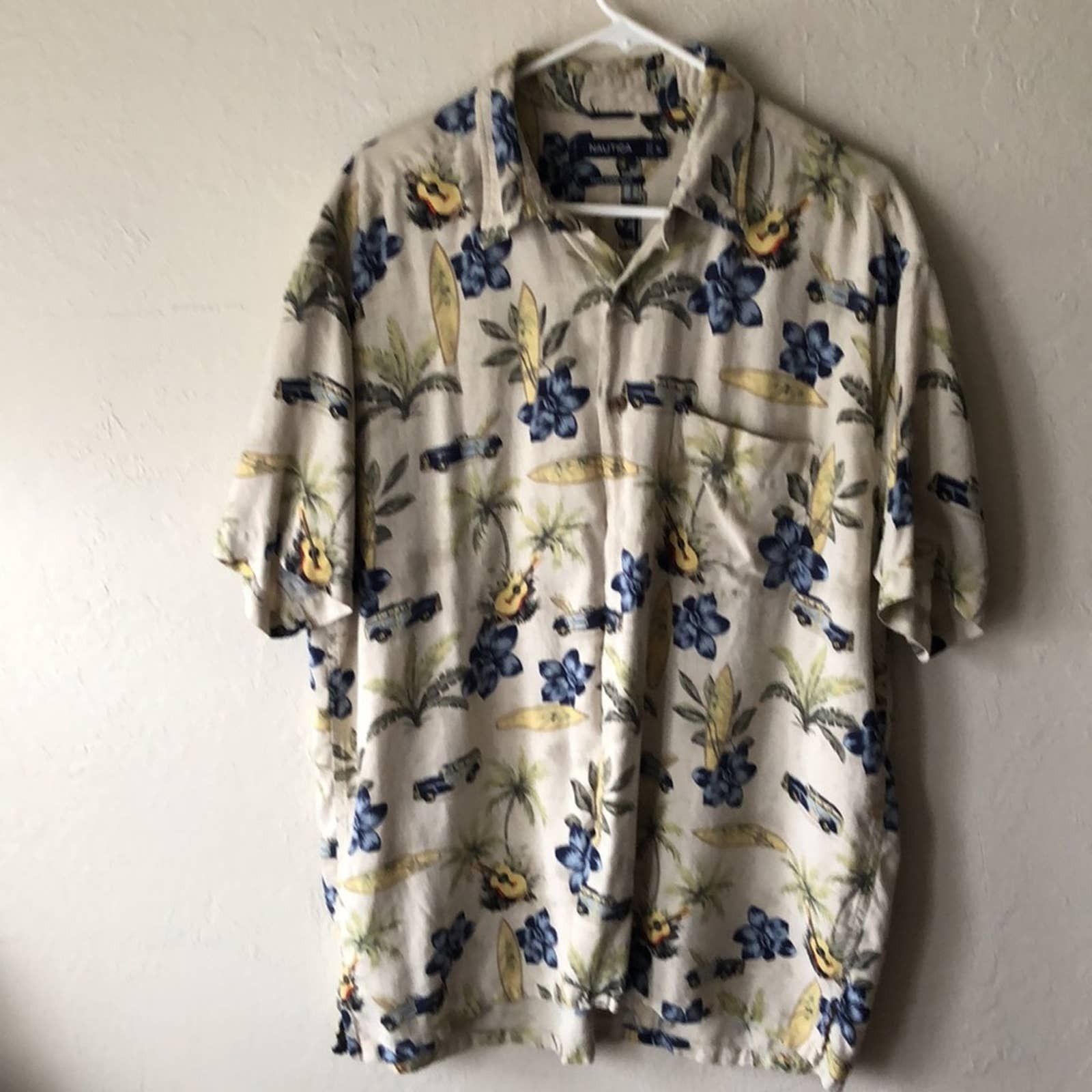 Nautica Nautica Easy Care Men’s Hawaiian Short Sleeve Shirt Size US XL / EU 56 / 4 - 2 Preview