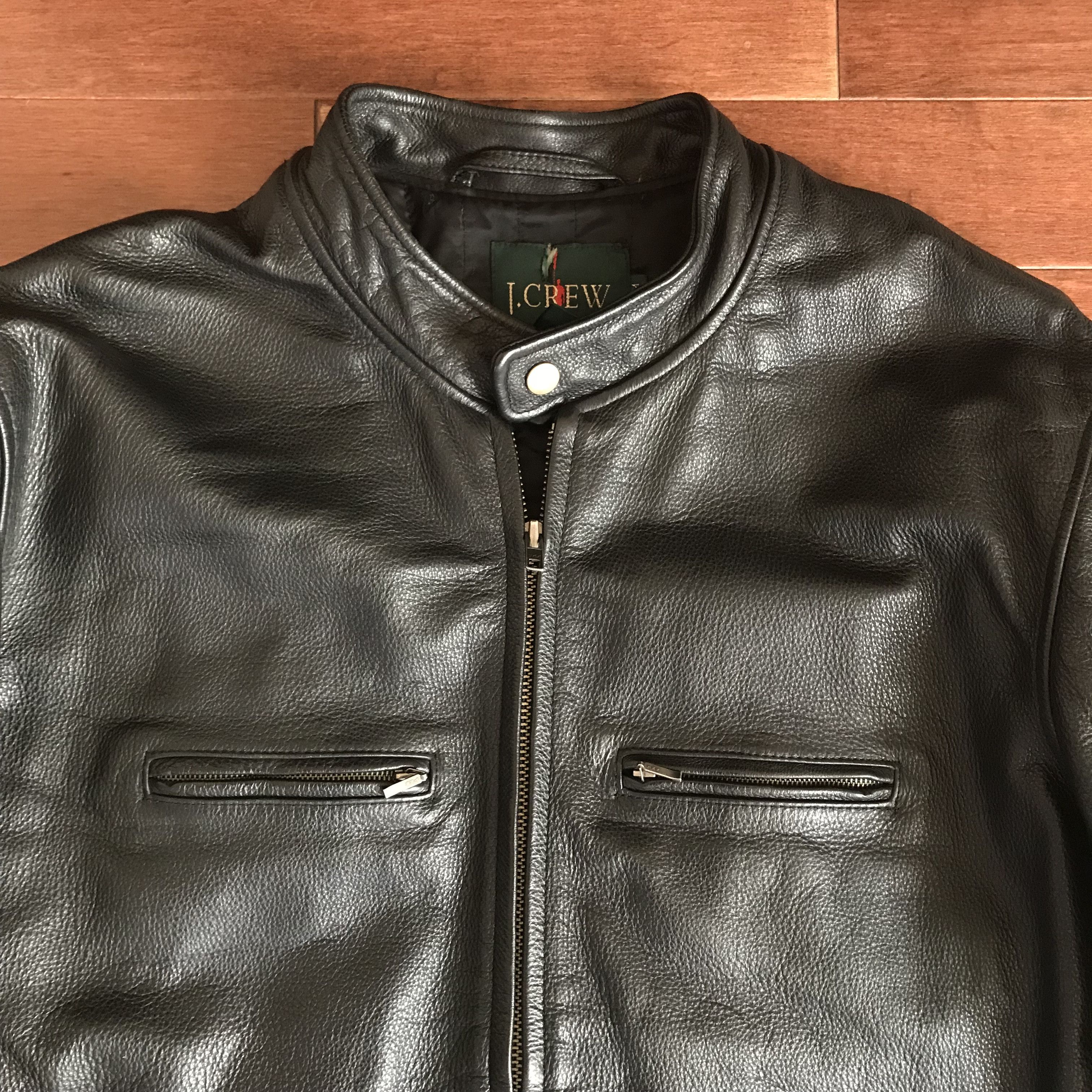 J.Crew Cafe Racer Leather Jacket | Grailed
