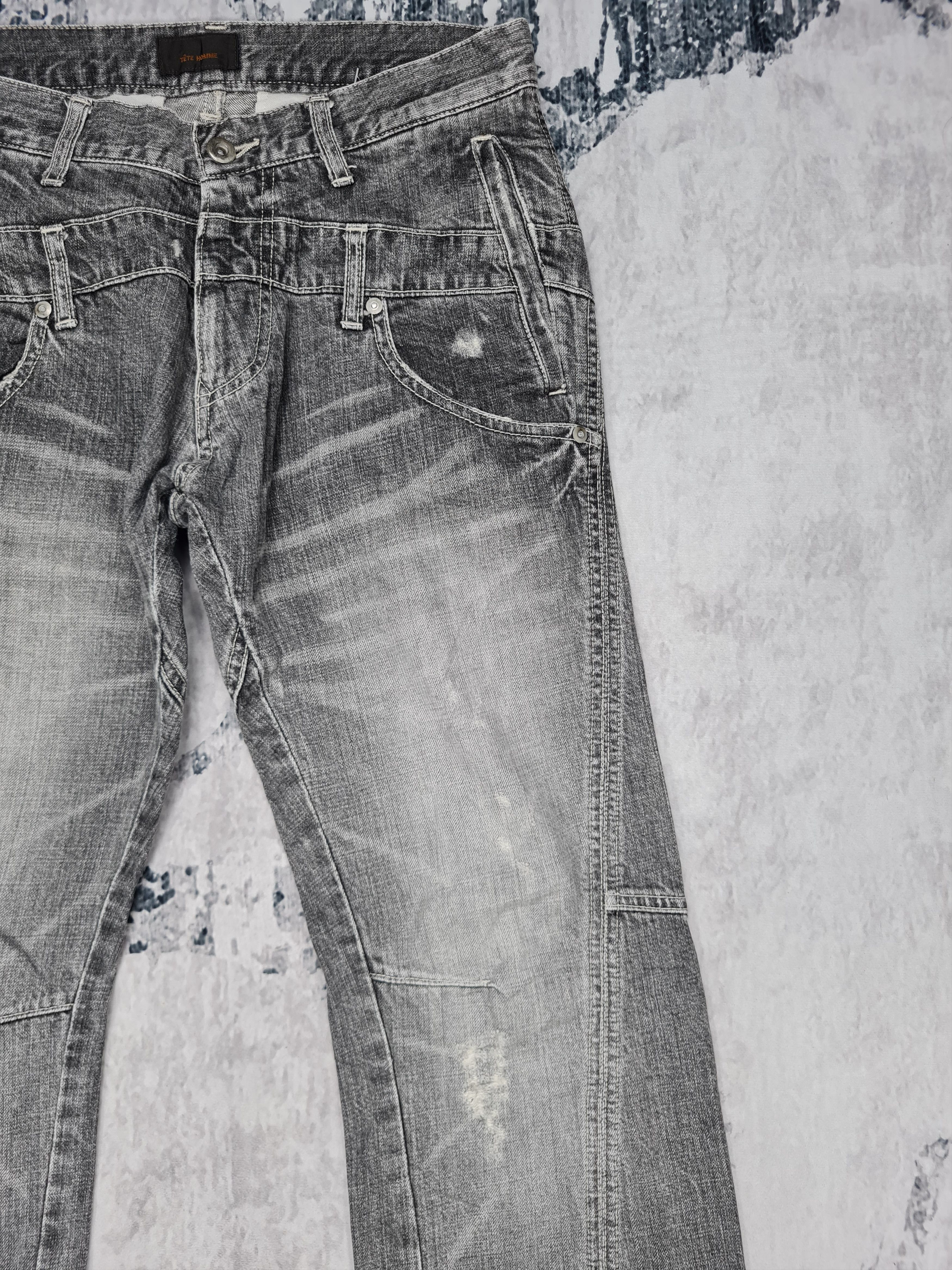 Japanese Brand × Tete Homme TETE HOMME Double Waist Distressed Flare 31x31.5 JB0015 Size US 31 - 4 Thumbnail