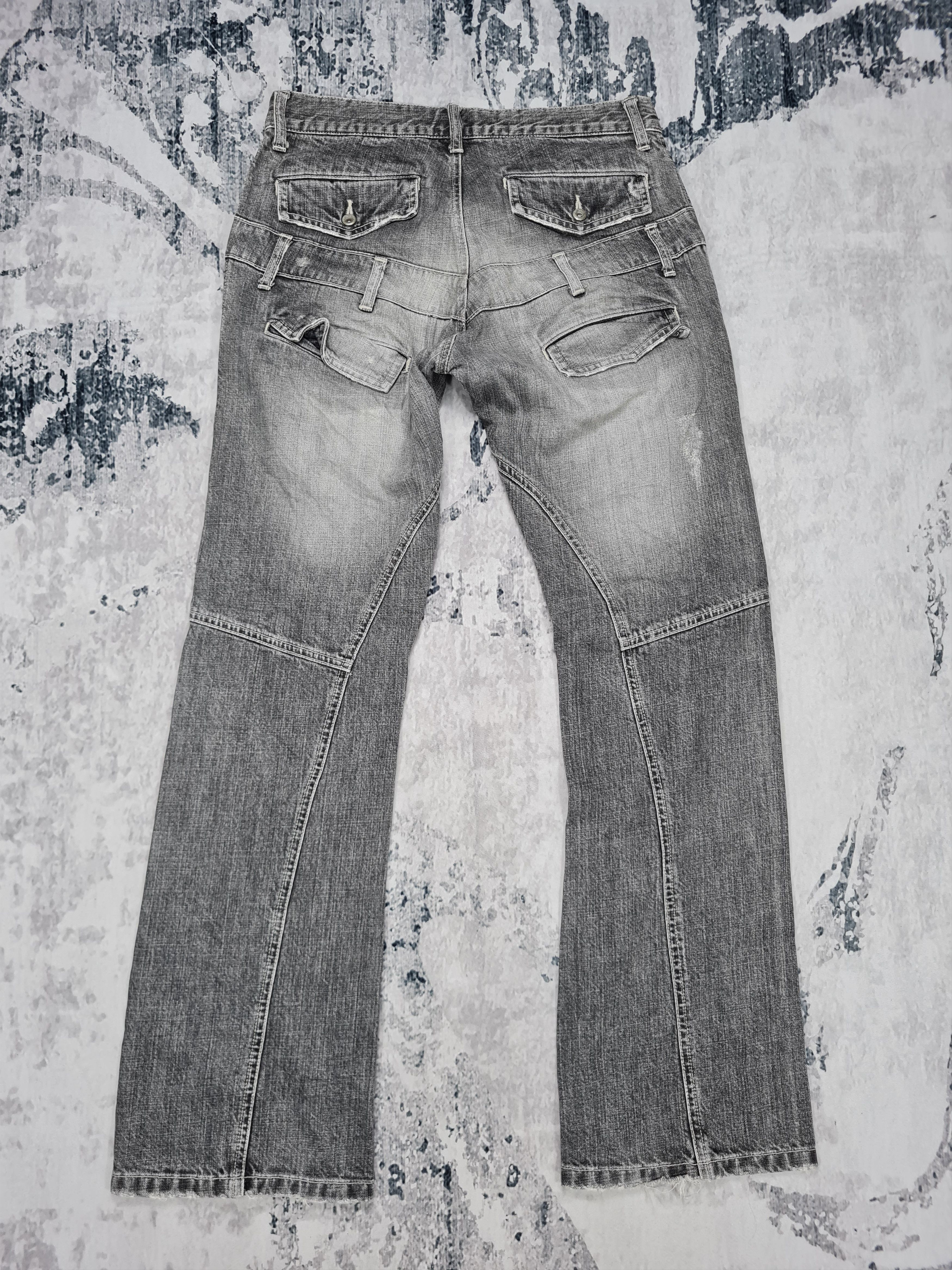 Japanese Brand × Tete Homme TETE HOMME Double Waist Distressed Flare 31x31.5 JB0015 Size US 31 - 2 Thumbnail
