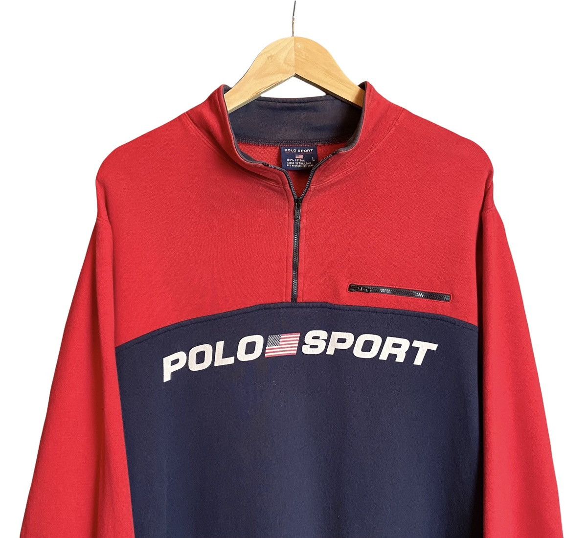 Vintage 90s Polo Sport Ralph Lauren Half Zip Sweatshirt