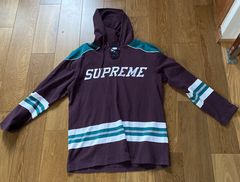 Supreme Script Hooded Hockey Top Black