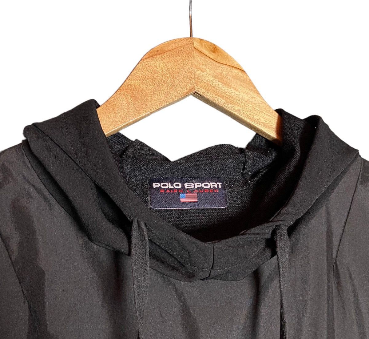 Vintage 90s Polo Sport Ralph Lauren Logo Nylon Hoodie