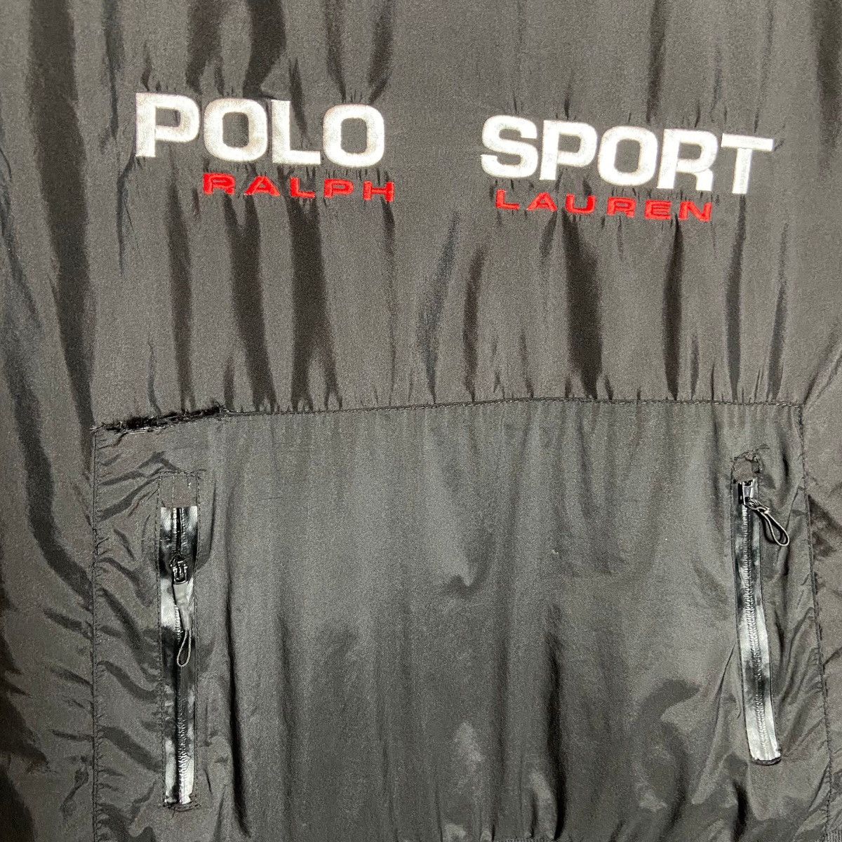 Vintage 90s Polo Sport Ralph Lauren Logo Nylon Hoodie