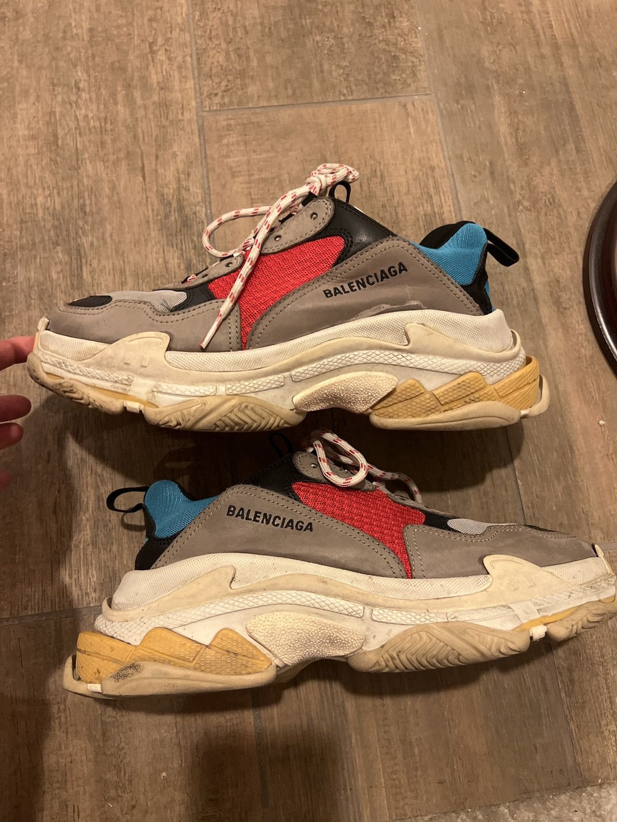 Balenciaga Balenciaga Triple S Grey Red Blue Grailed