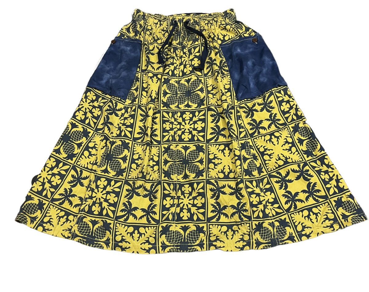 Manastash midi skirt all over print hawaii design