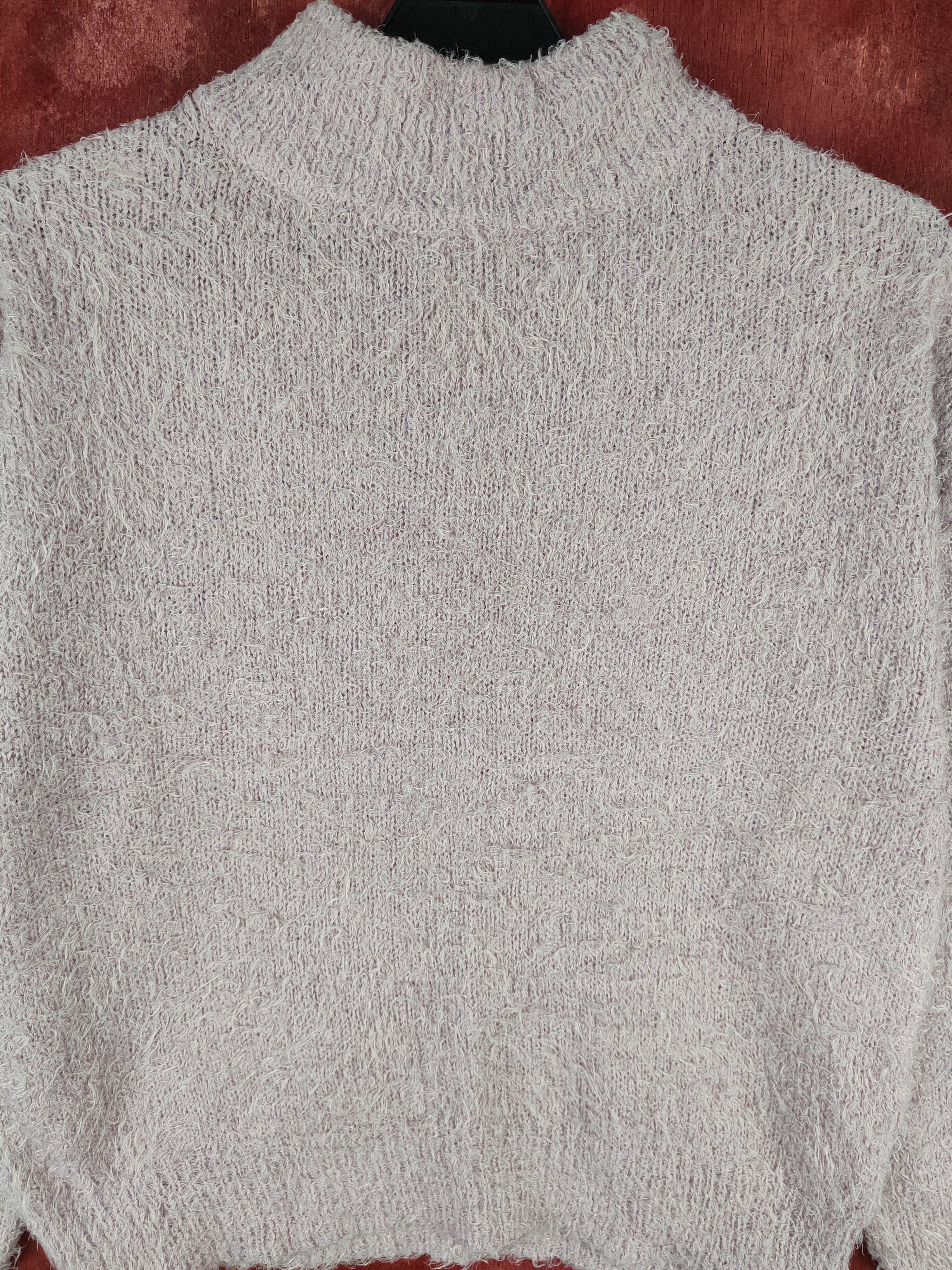 GU DLS GU Purple Shag Shaggy Fur Mohair Knitwear #BB593 Size S / US 4 / IT 40 - 2 Thumbnail