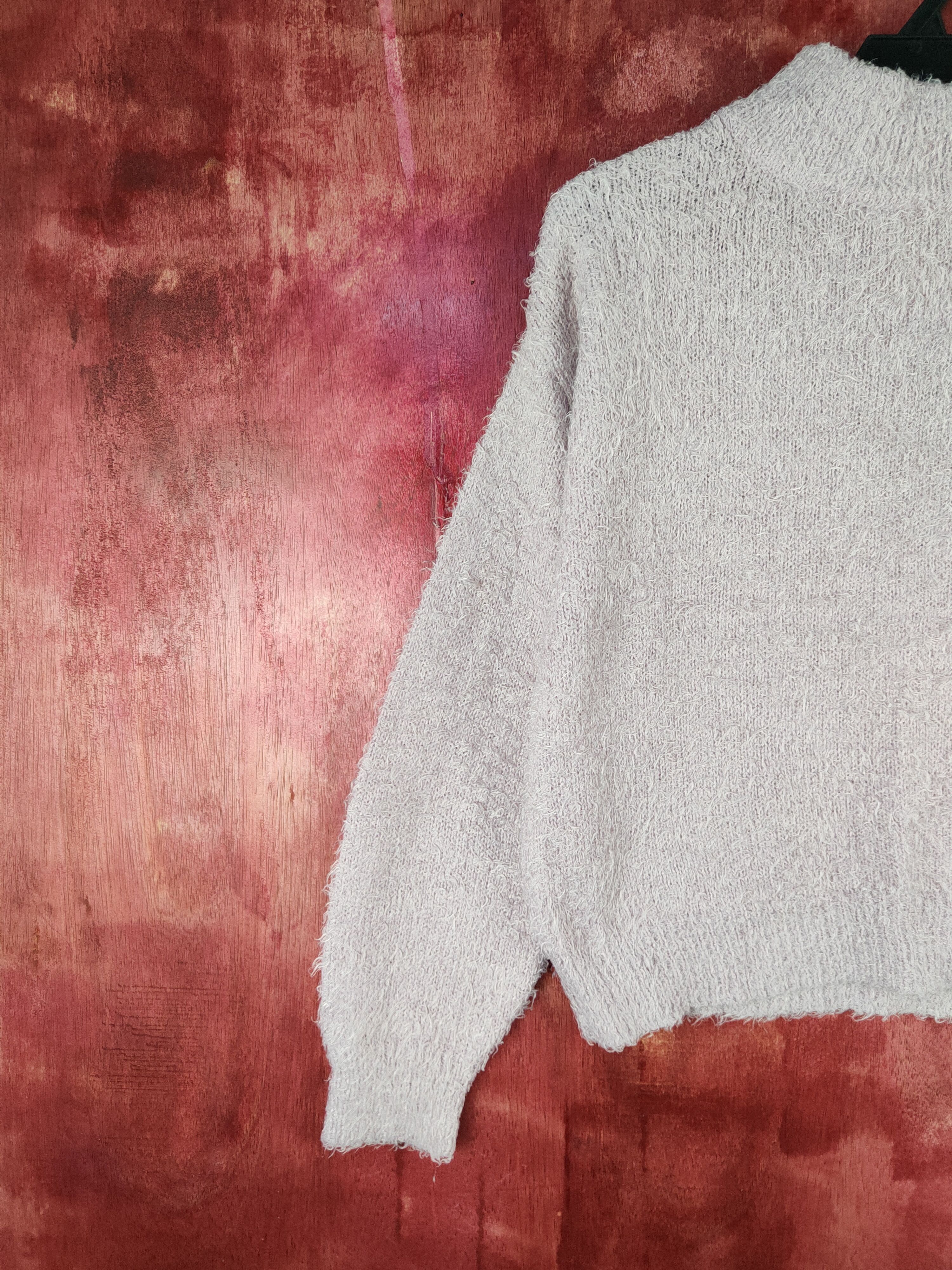GU DLS GU Purple Shag Shaggy Fur Mohair Knitwear #BB593 Size S / US 4 / IT 40 - 3 Thumbnail
