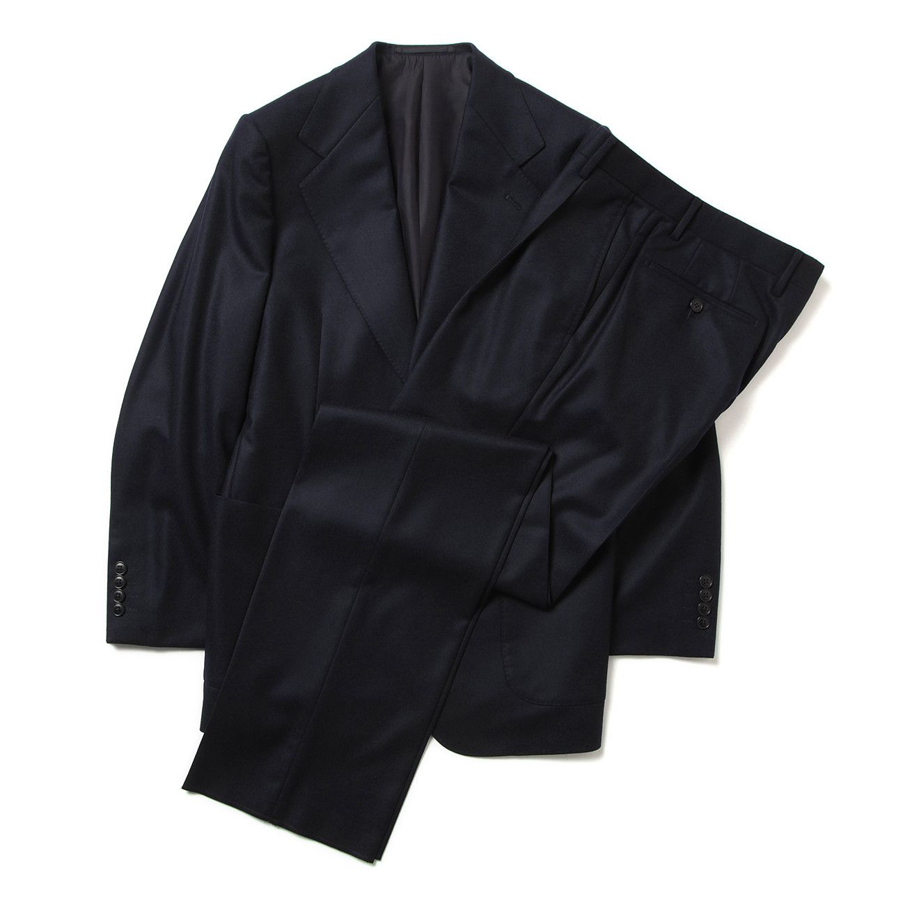 Wool Flannel Suit - Navy