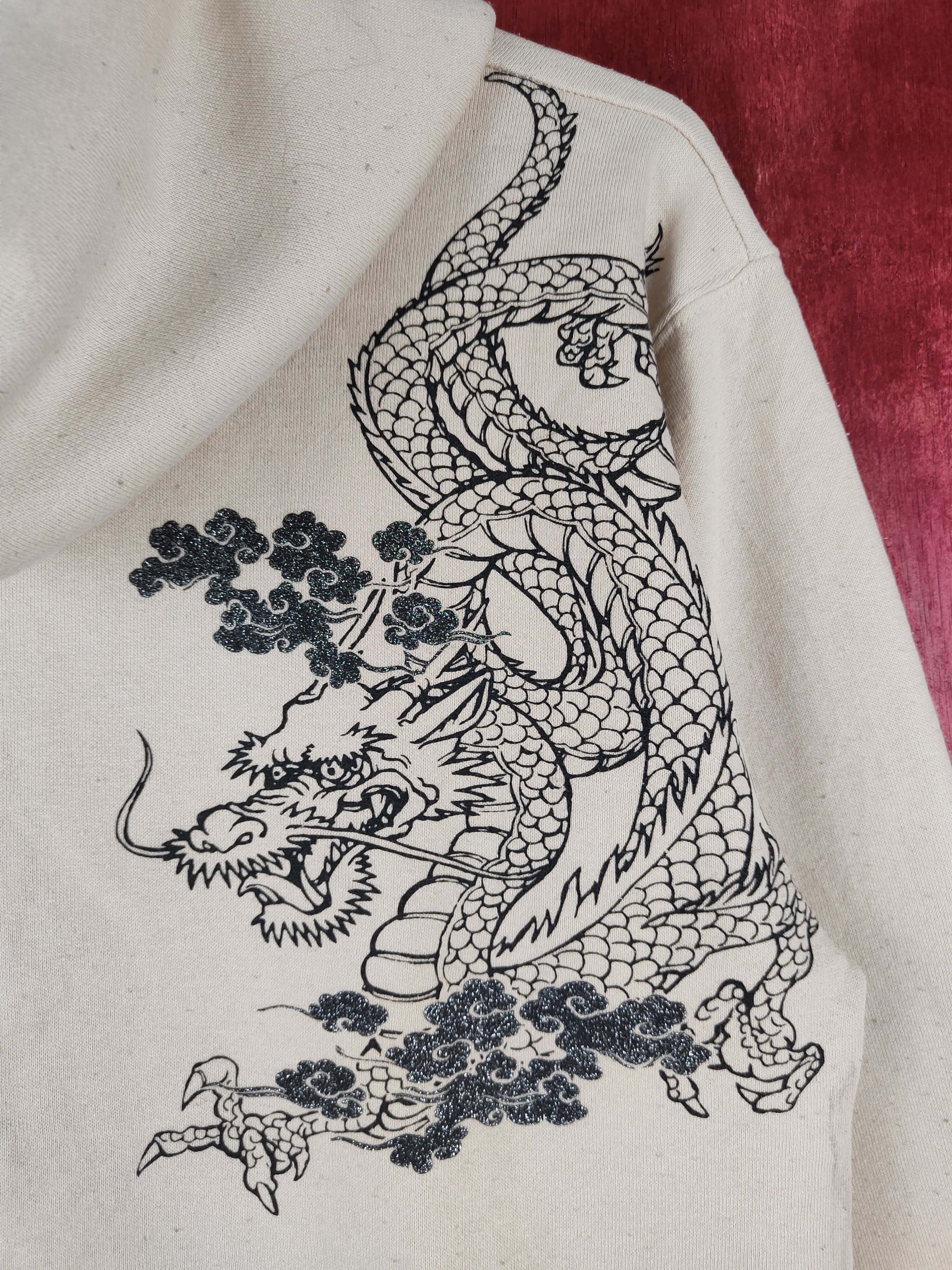 Japanese Brand Seku dragon japan dirty Brown Hoodie Sweater #S667 Size US L / EU 52-54 / 3 - 9 Thumbnail