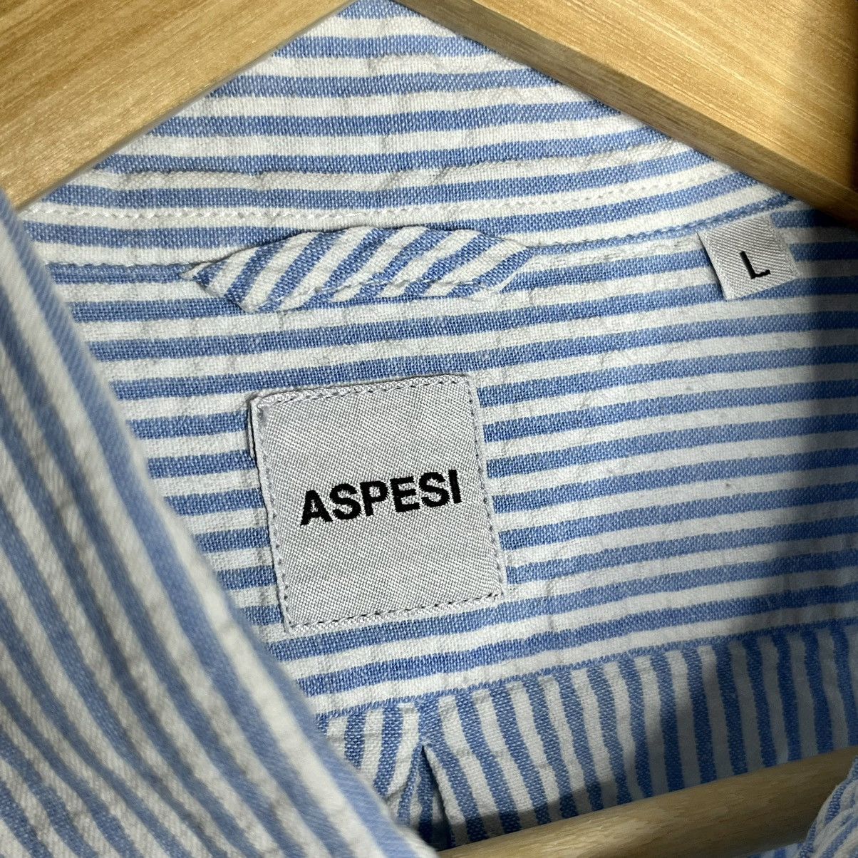 Aspesi Aspesi Striped Shirt Size US L / EU 52-54 / 3 - 2 Thumbnail