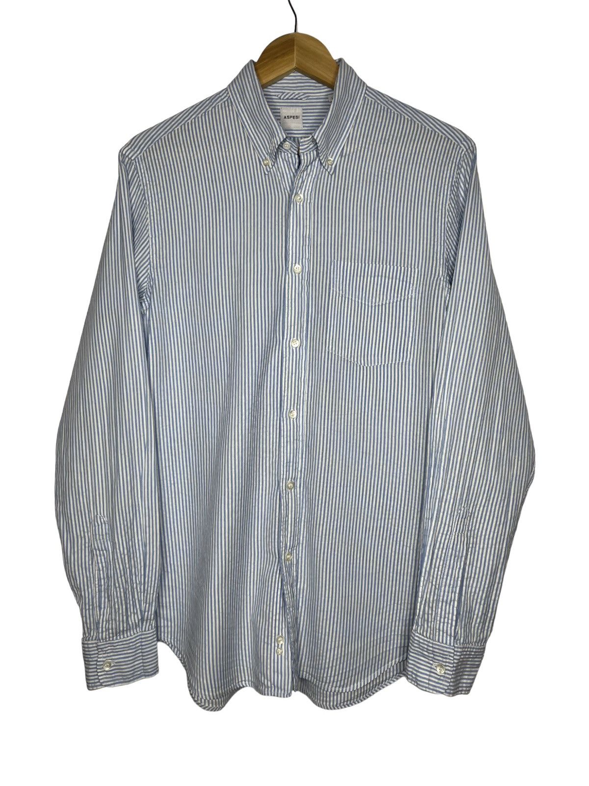 Aspesi Aspesi Striped Shirt Size US L / EU 52-54 / 3 - 1 Thumbnail