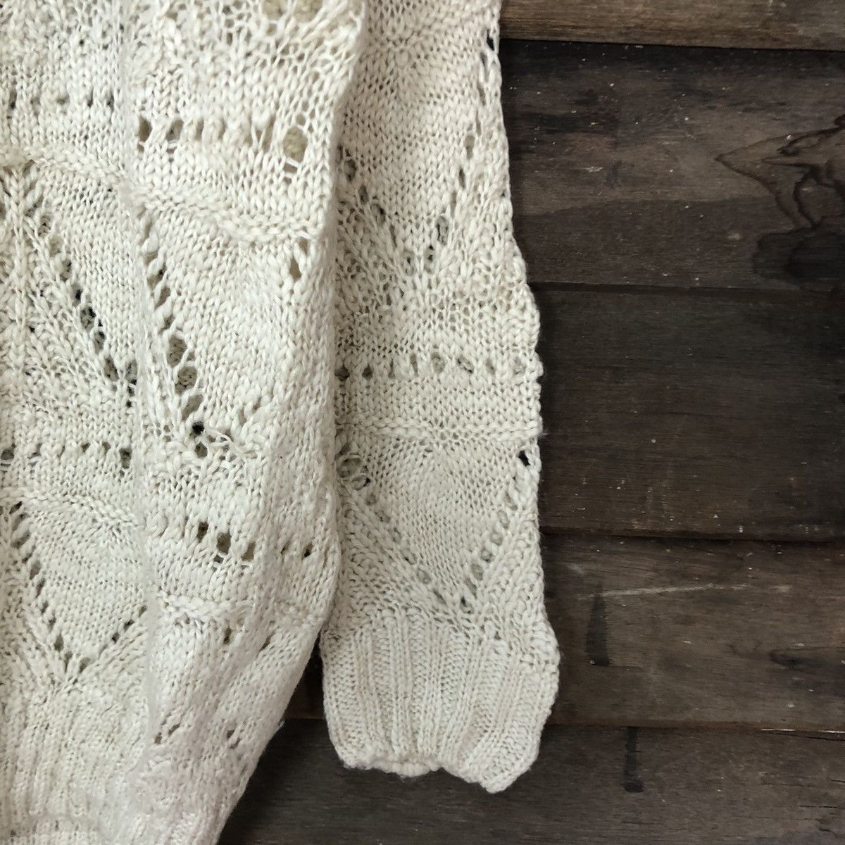 Homespun Knitwear IngNi Cream japan crochet meshnet Knitwear #501B Size US L / EU 52-54 / 3 - 6 Thumbnail
