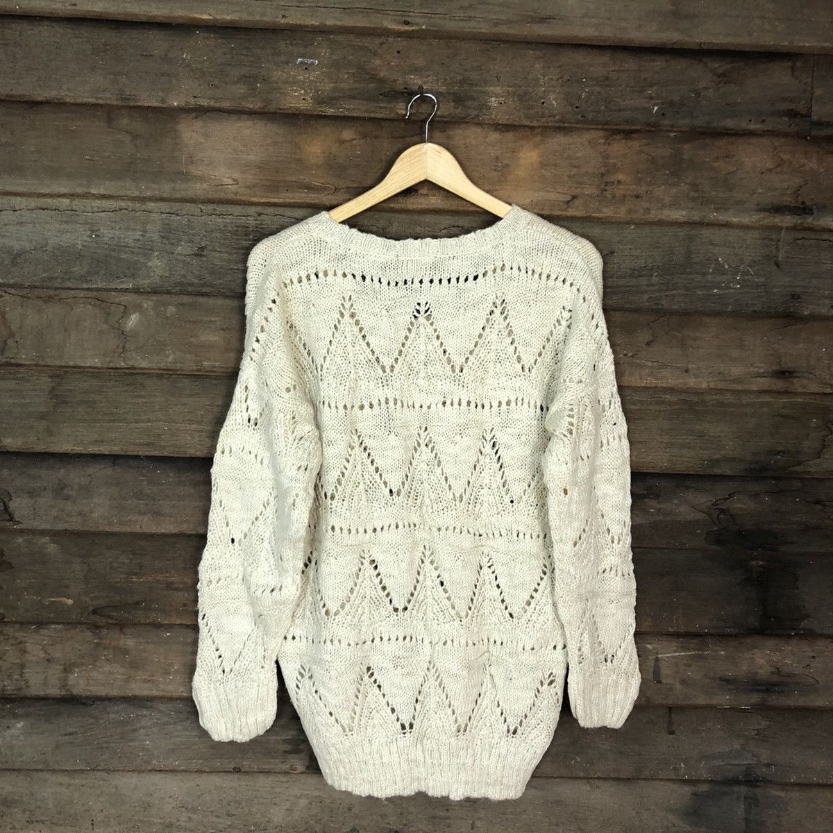 Homespun Knitwear IngNi Cream japan crochet meshnet Knitwear #501B Size US L / EU 52-54 / 3 - 14 Thumbnail